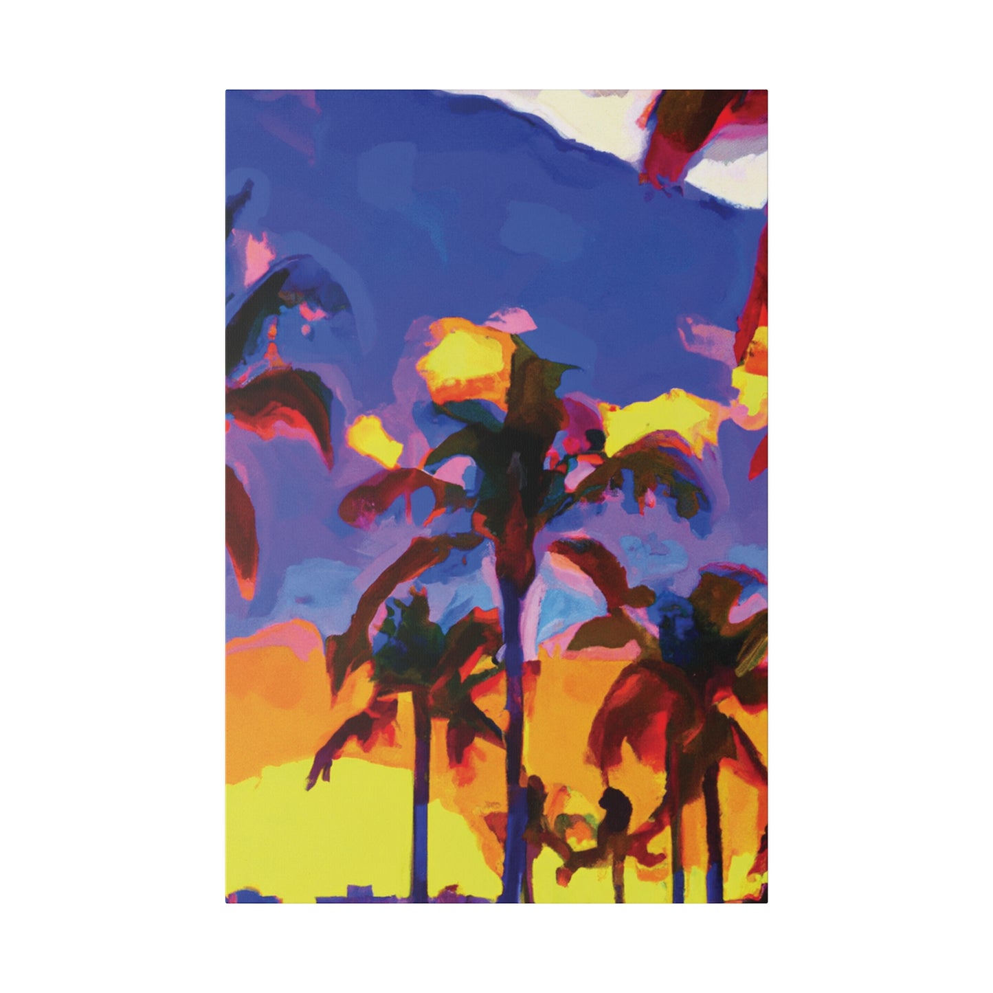 3162U - Miami Beach Sunset Painting Print | Miami | Beach | Sunset | Poster | Home Decor | Wall Art | Canvas