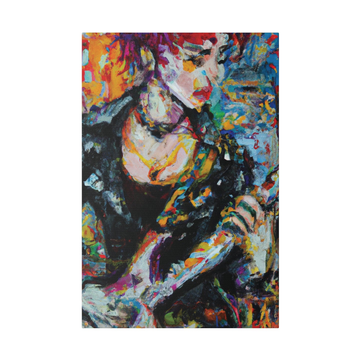 2106T - Rockstar Oil Painting Style Print | Poster | Home Decor | Wall Art | Music Art | Canvas