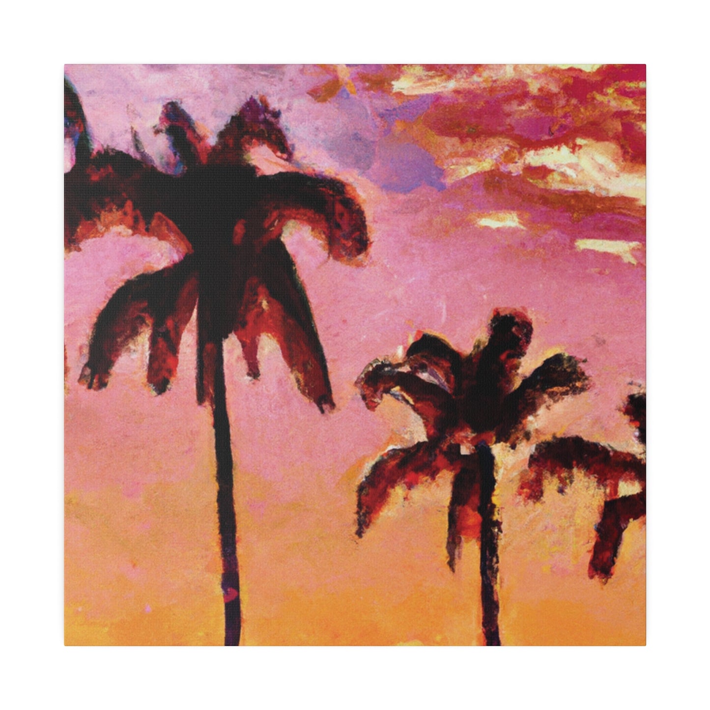 7485A - Miami Beach Sunset Painting Print | Miami | Beach | Sunset | Poster | Home Decor | Wall Art | Canvas