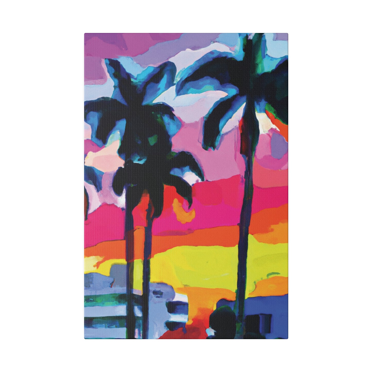 9342C - Miami Beach Sunset Painting Print | Miami | Beach | Sunset | Poster | Home Decor | Wall Art | Canvas