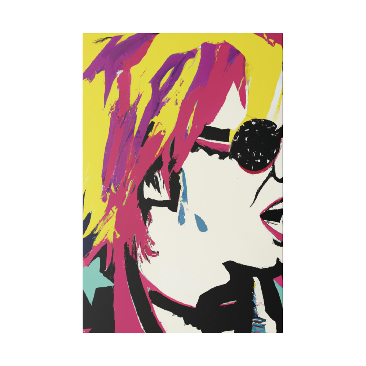 1794Z - Rockstar Painting Print | Face | Abstract | Poster | Home Decor | Wall Art | Music Art | Canvas