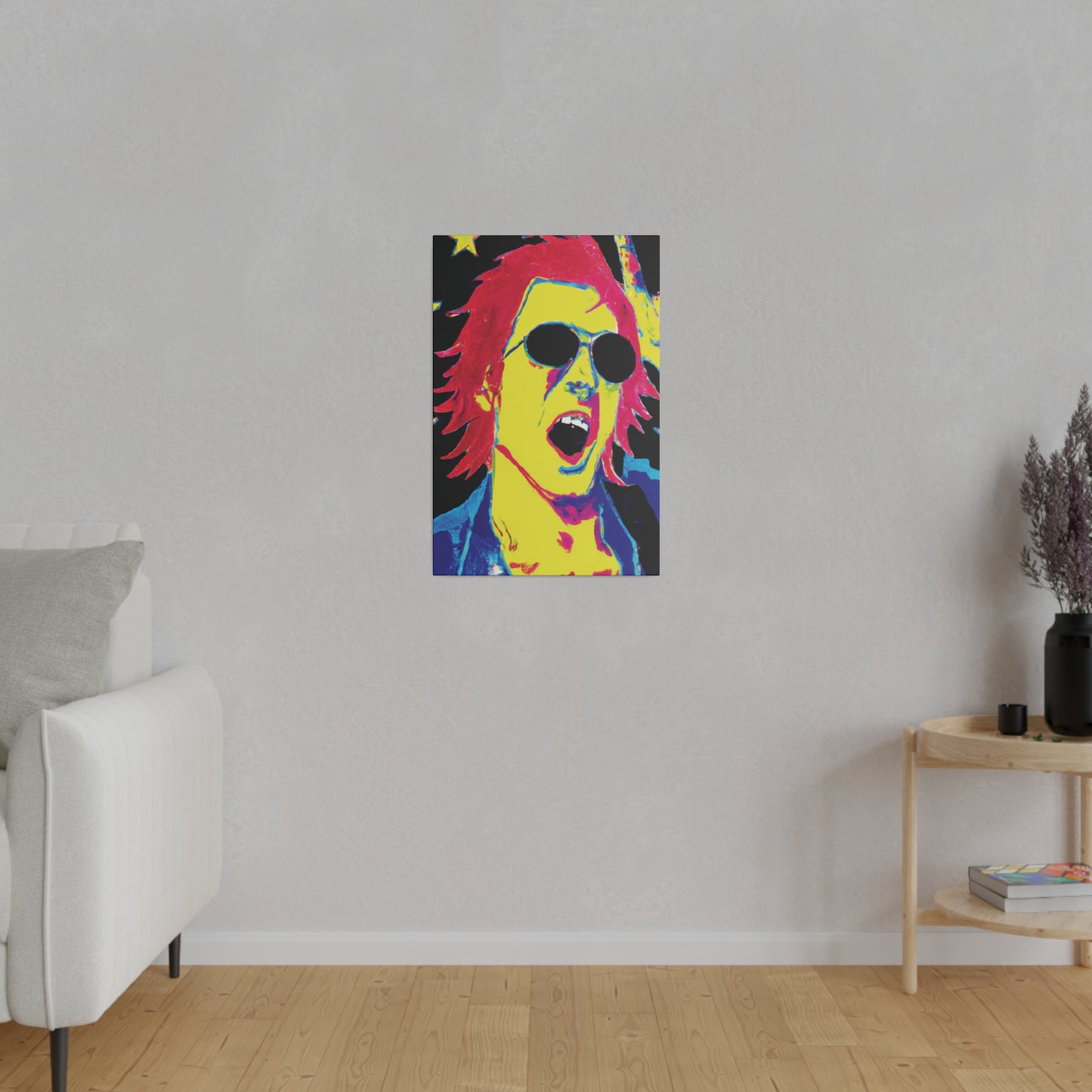 3158P - Rockstar Painting Print | Face | Abstract | Poster | Home Decor | Wall Art | Music Art | Canvas