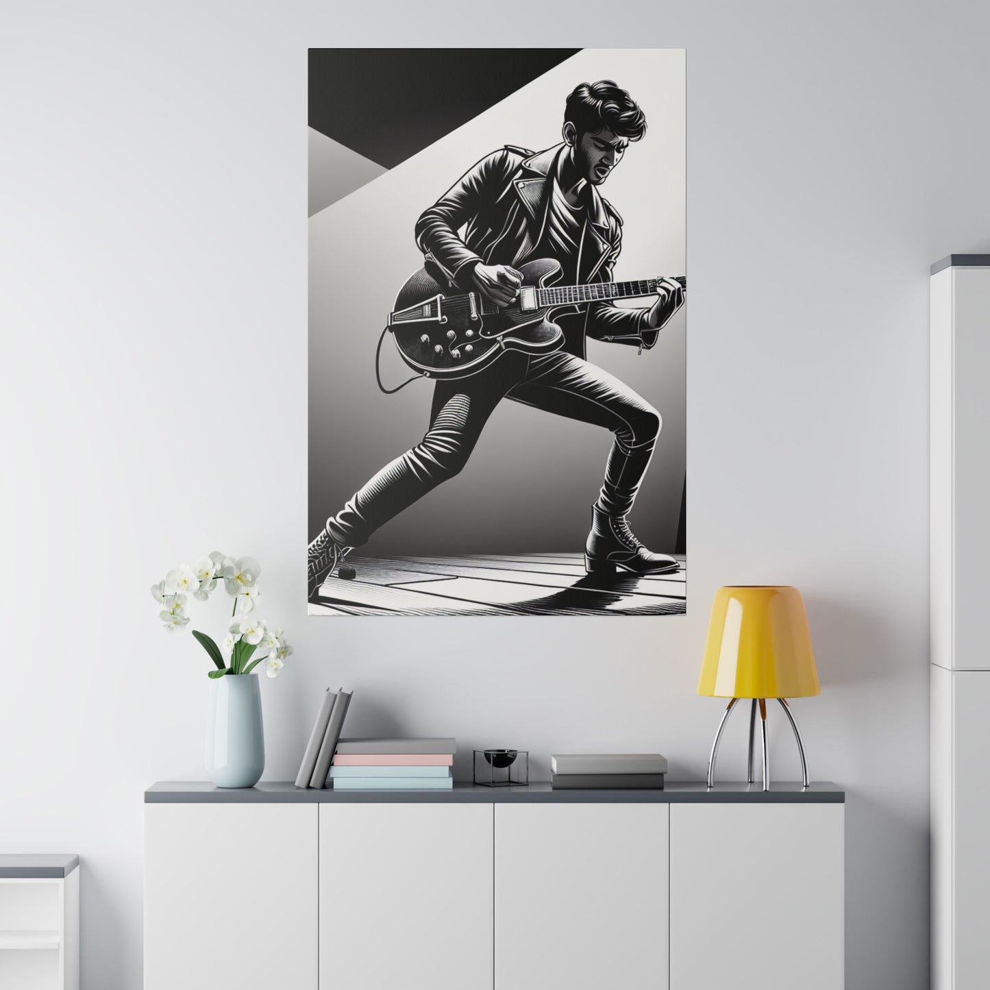 5672Q - music art work, rockstar gifts, musician gift ideas, guitar art work, guitar artwork, guitar wall art canvas, playing guitar, decor