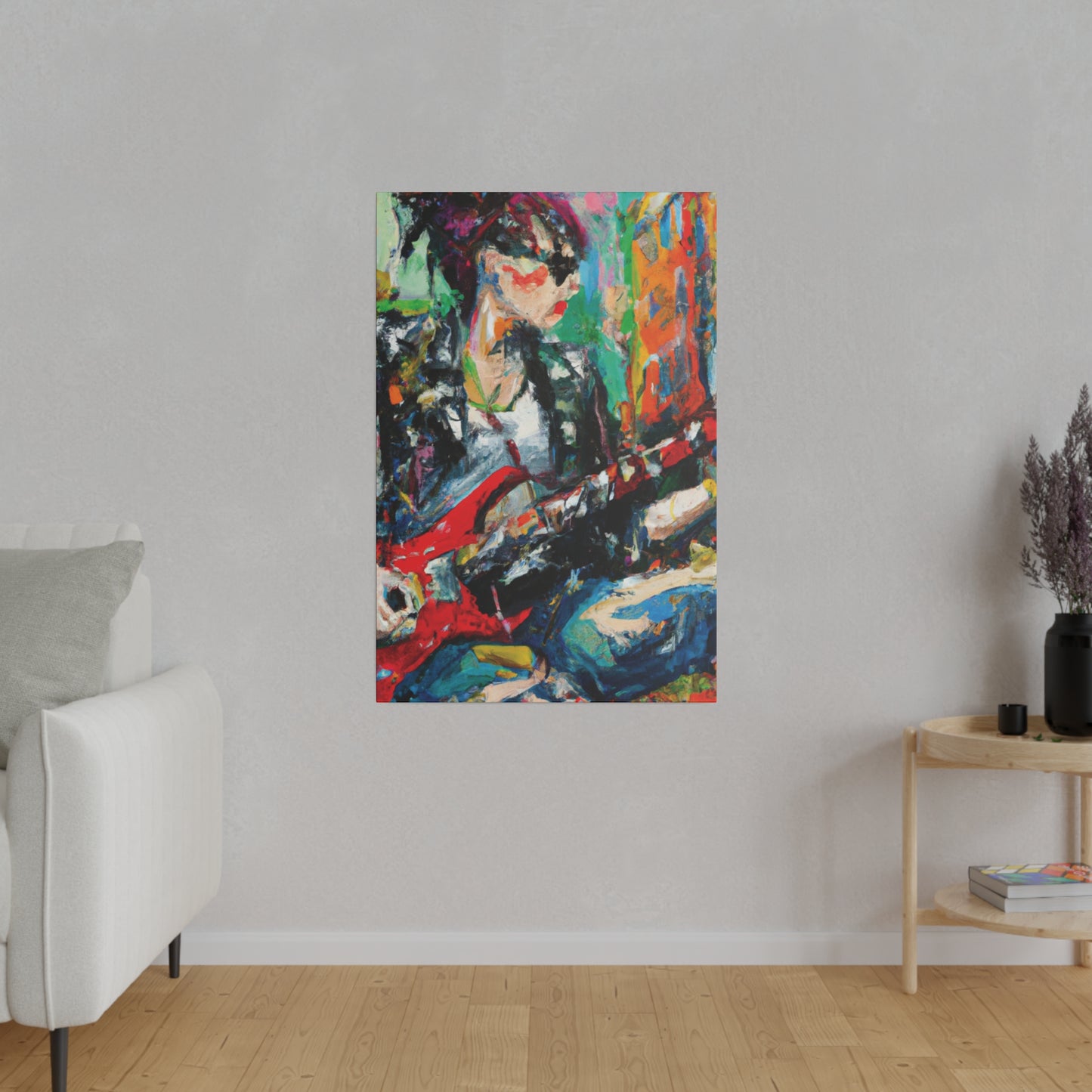 8390L - Rockstar Oil Painting Style Print | Poster | Home Decor | Wall Art | Music Art | Canvas