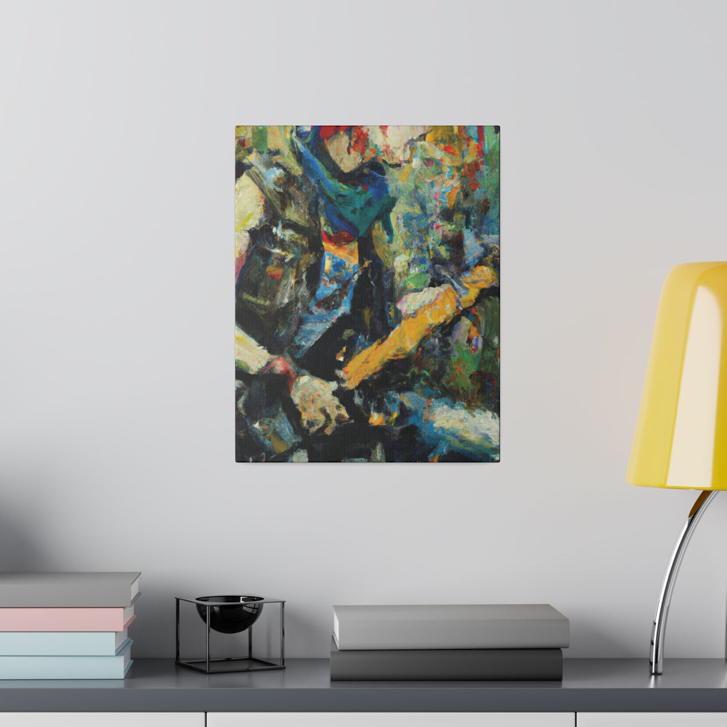 3758W - Rockstar Oil Painting Style Print | Poster | Home Decor | Wall Art | Music Art | Canvas