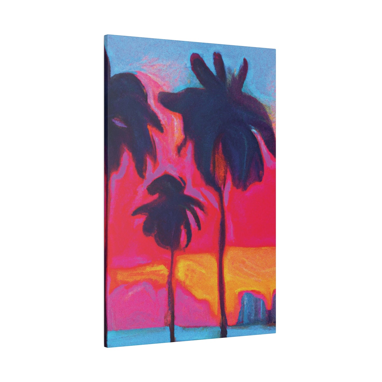 4879H - Miami Beach Sunset Painting Print | Miami | Beach | Sunset | Poster | Home Decor | Wall Art | Canvas