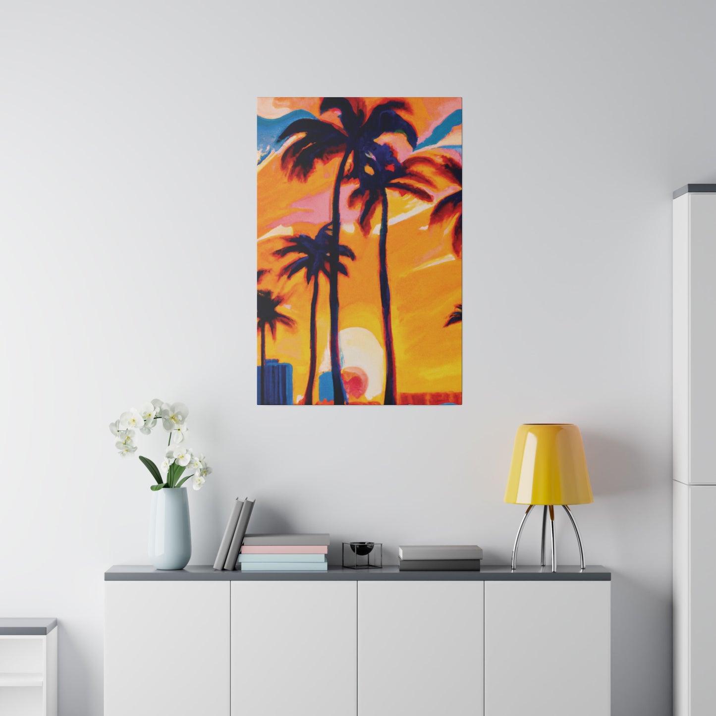 2067G - Miami Beach Sunset Painting Print | Miami | Beach | Sunset | Poster | Home Decor | Wall Art | Canvas