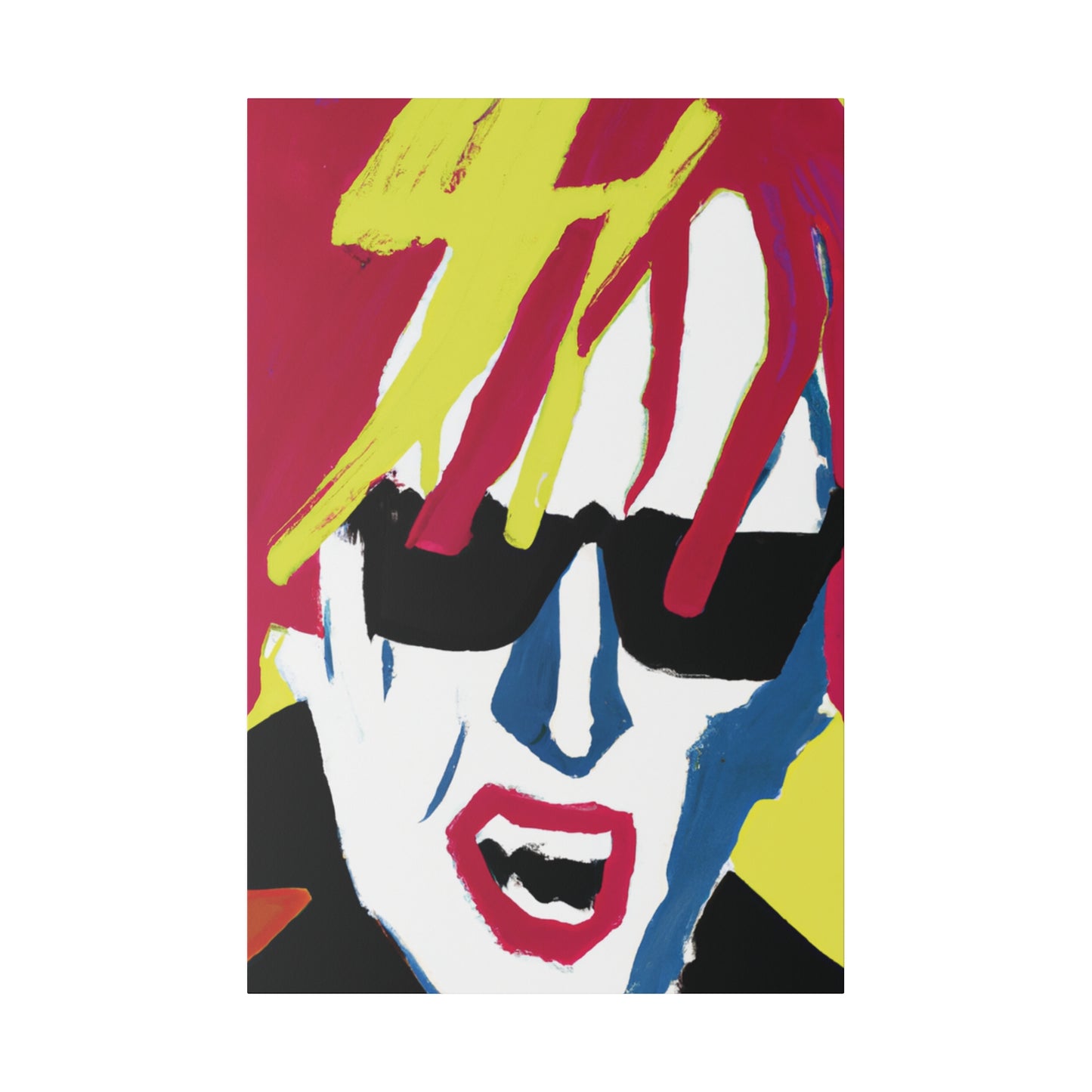 4532N - Rockstar Painting Print | Face | Abstract | Poster | Home Decor | Wall Art | Music Art | Canvas