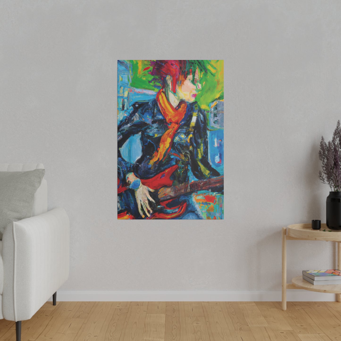 935O - Rockstar Oil Painting Style Print | Poster | Home Decor | Wall Art | Music Art | Canvas