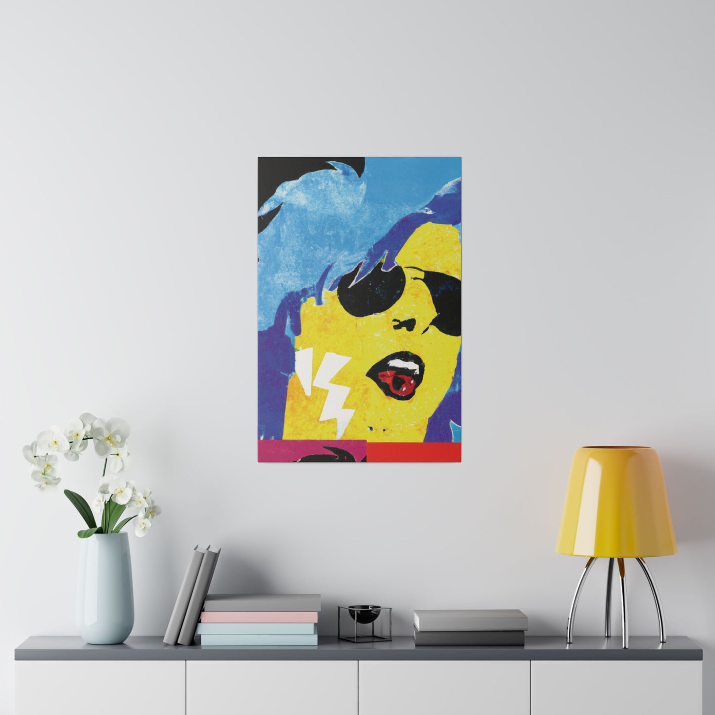 7517Q - Rockstar Painting Print | Face | Abstract | Poster | Home Decor | Wall Art | Music Art | Canvas