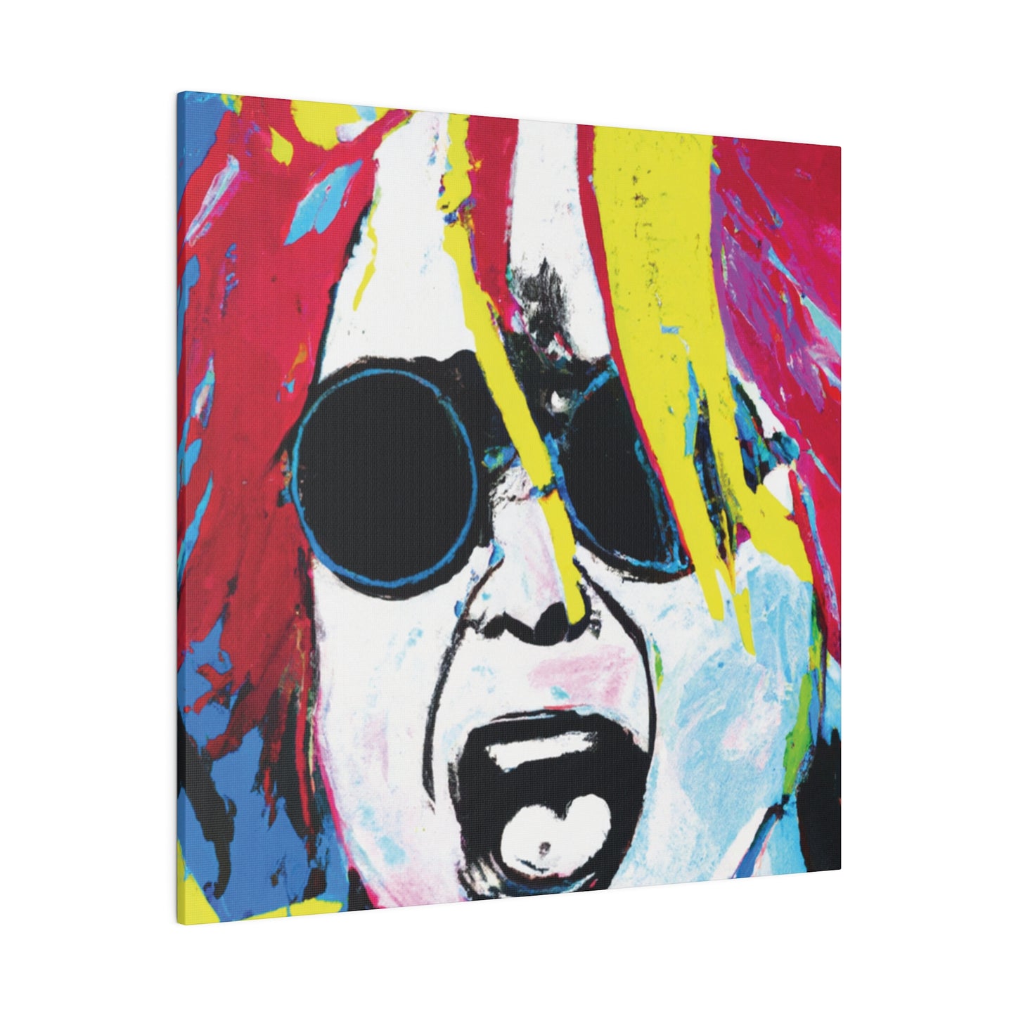 9456X - Rockstar Painting Print | Face | Abstract | Poster | Home Decor | Wall Art | Music Art | Canvas