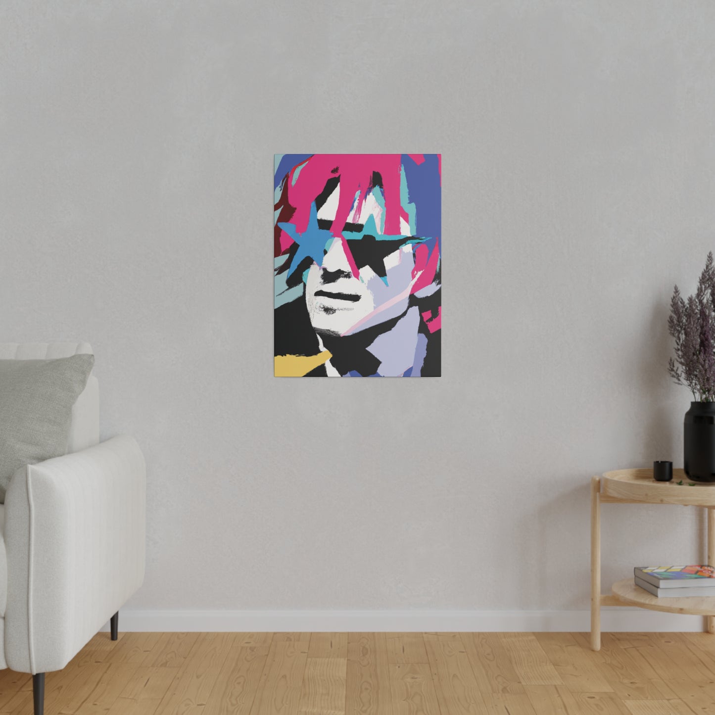 9345V - Rockstar Painting Print | Face | Abstract | Poster | Home Decor | Wall Art | Music Art | Canvas