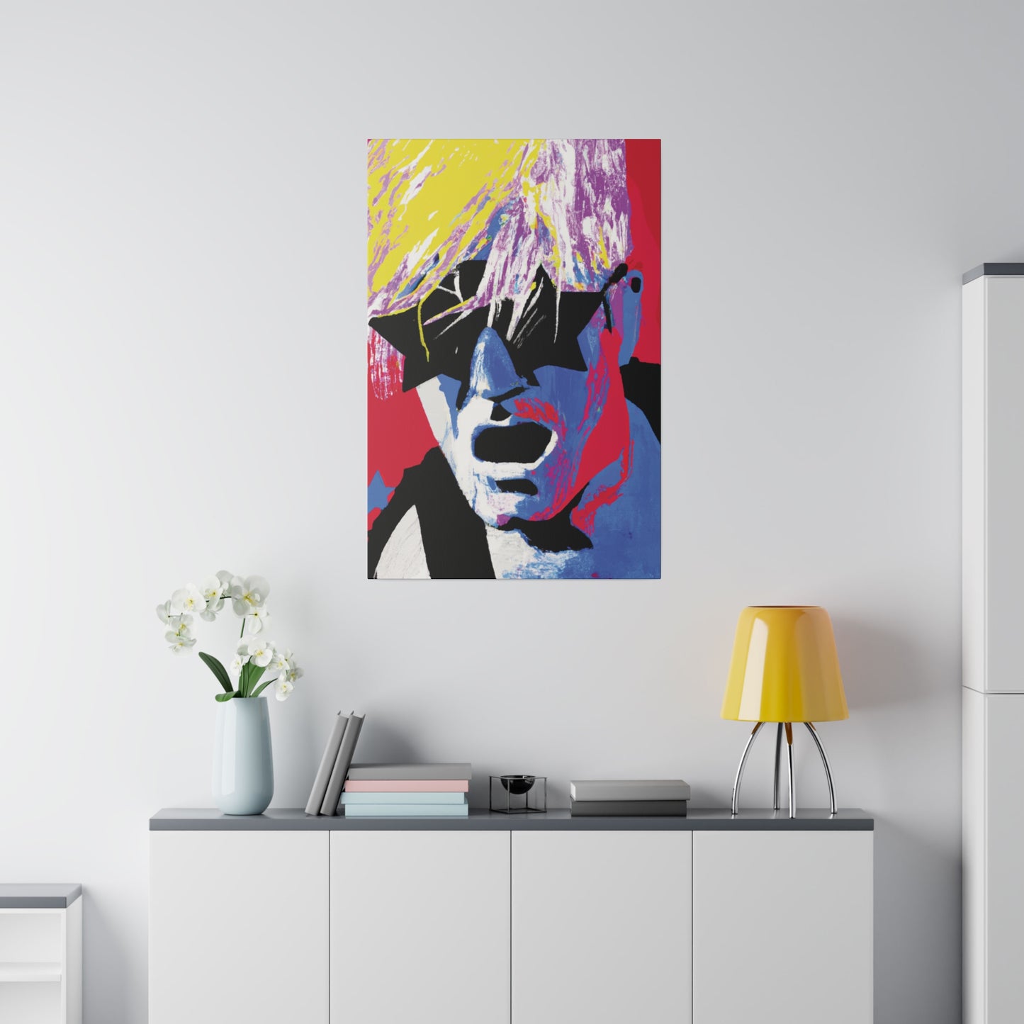 4837X - Rockstar Painting Print | Face | Abstract | Poster | Home Decor | Wall Art | Music Art | Canvas