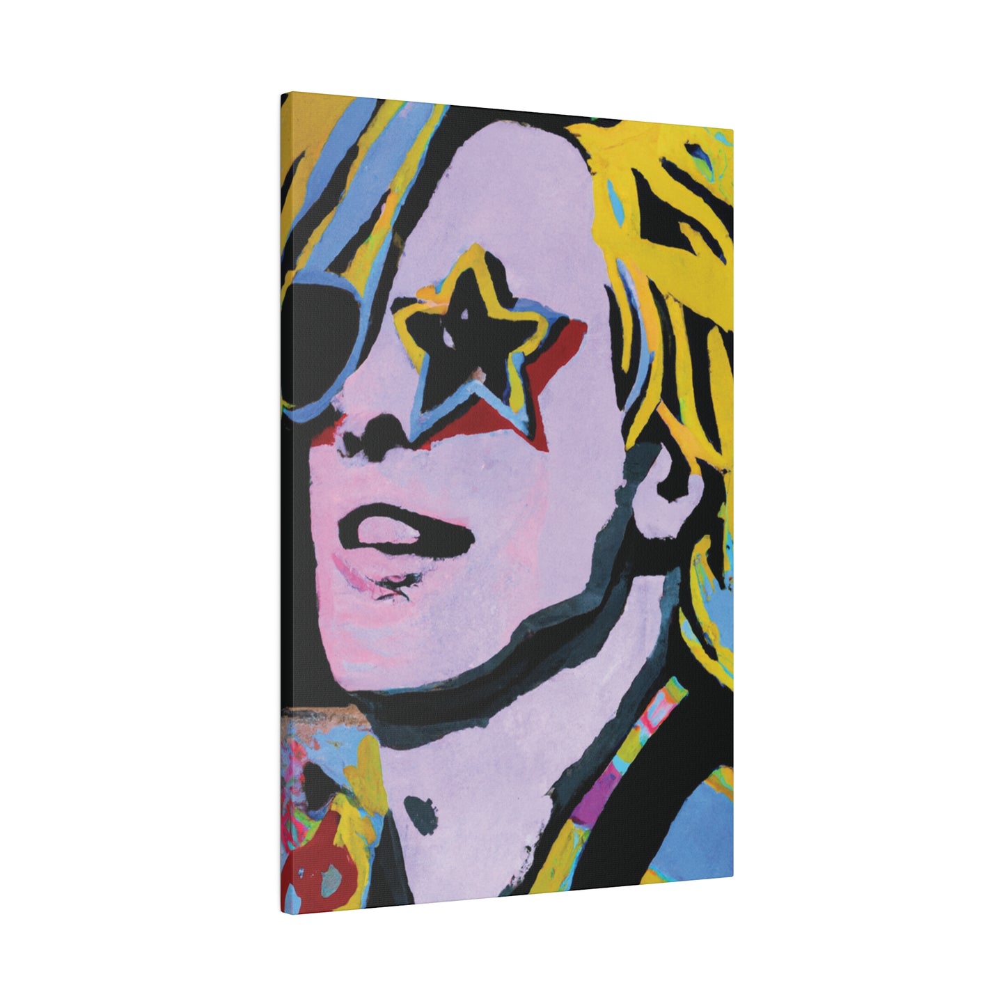 5027F - Rockstar Painting Print | Face | Abstract | Poster | Home Decor | Wall Art | Music Art | Canvas