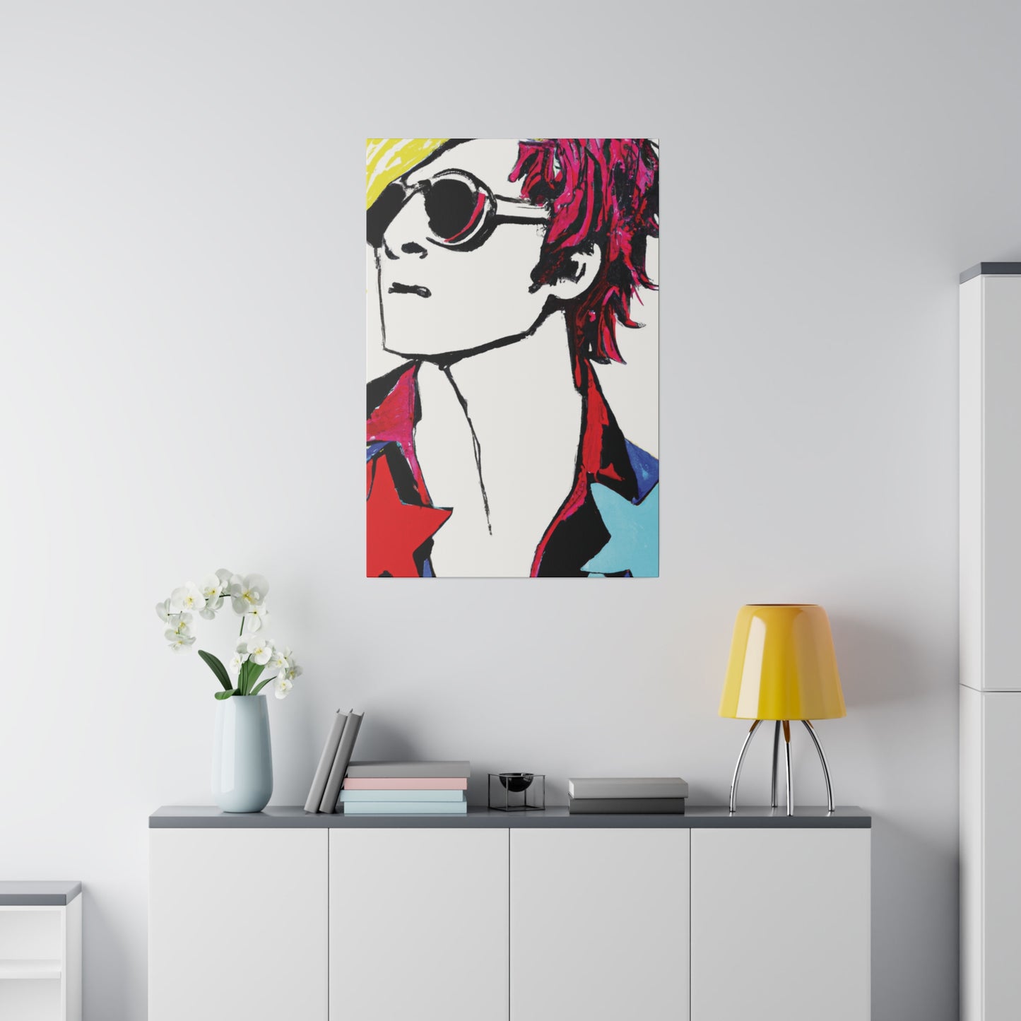 5319A - Rockstar Painting Print | Face | Abstract | Poster | Home Decor | Wall Art | Music Art | Canvas