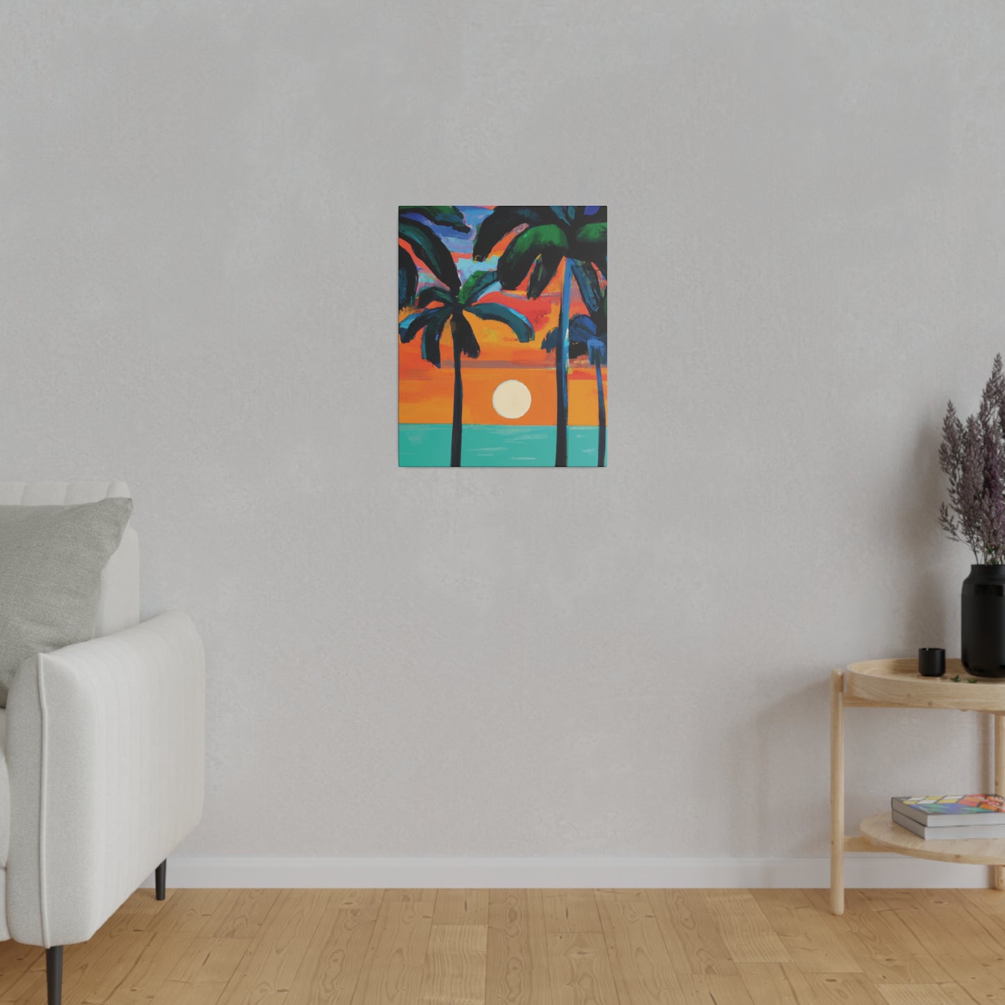 4567C - Miami Beach Sunset Painting Print | Miami | Beach | Sunset | Poster | Home Decor | Wall Art | Canvas