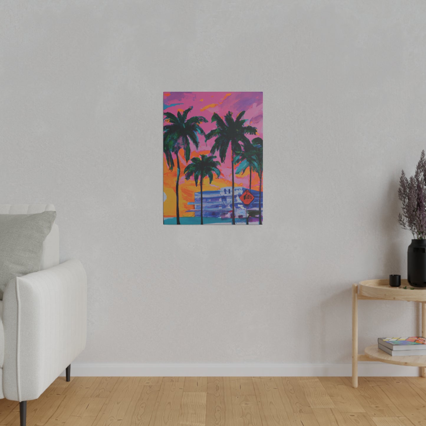 5487P - Miami Beach Sunset Painting Print | Miami | Beach | Sunset | Poster | Home Decor | Wall Art | Canvas