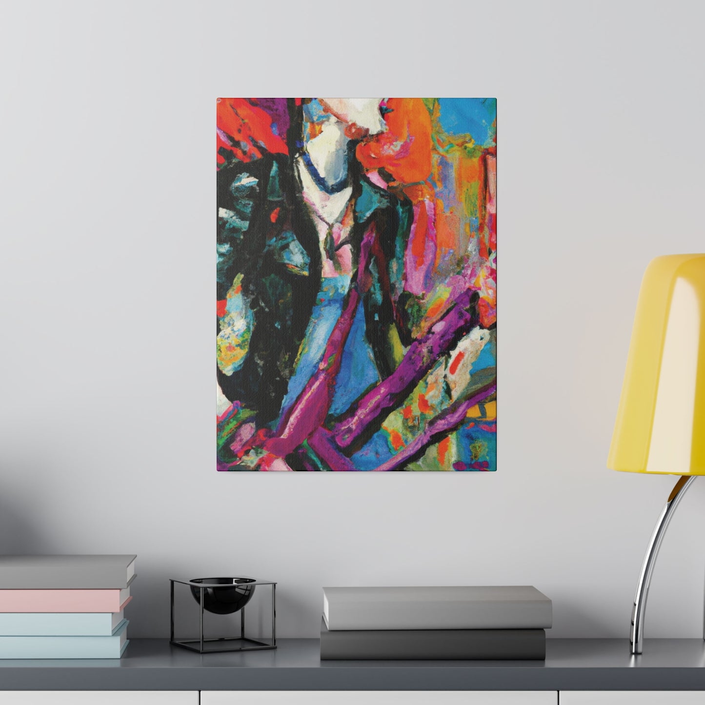 675Y - Rockstar Oil Painting Style Print | Poster | Home Decor | Wall Art | Music Art | Canvas