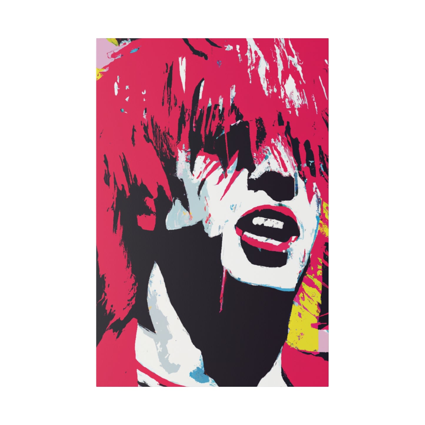 8269P - Rockstar Painting Print | Face | Abstract | Poster | Home Decor | Wall Art | Music Art | Canvas