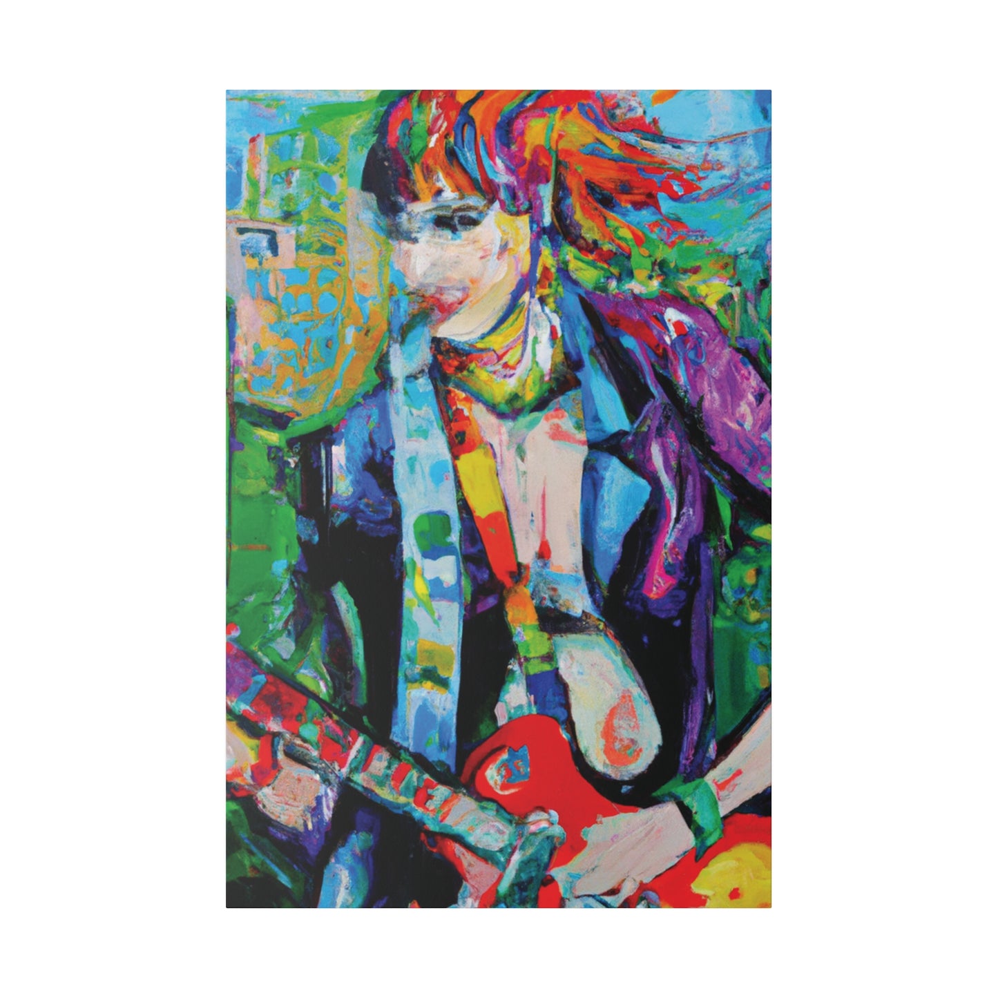 3136H - Rockstar Oil Painting Style Print | Poster | Home Decor | Wall Art | Music Art | Canvas