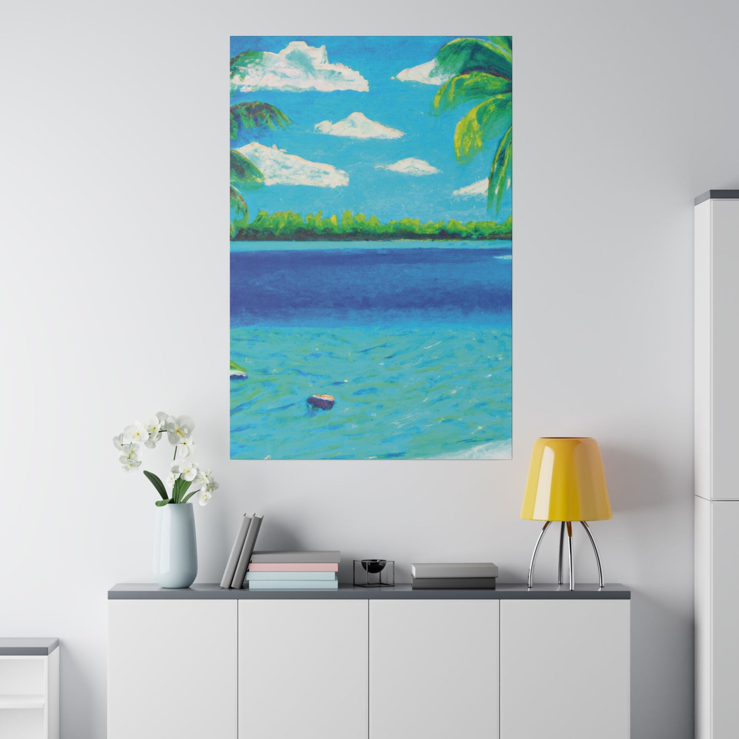 4513K - Bahamas Ocean Painting Print | Bahamas | Ocean | Beach | Poster | Home Decor | Wall Art | Canvas