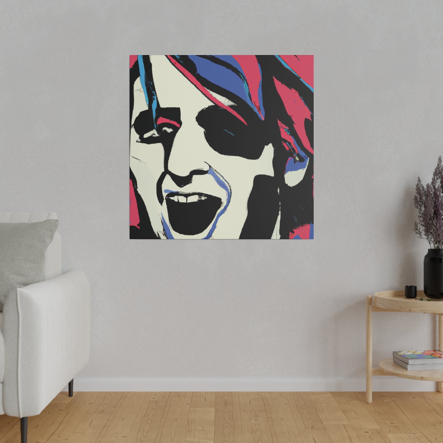 4318K - Rockstar Painting Print | Face | Abstract | Poster | Home Decor | Wall Art | Music Art | Canvas