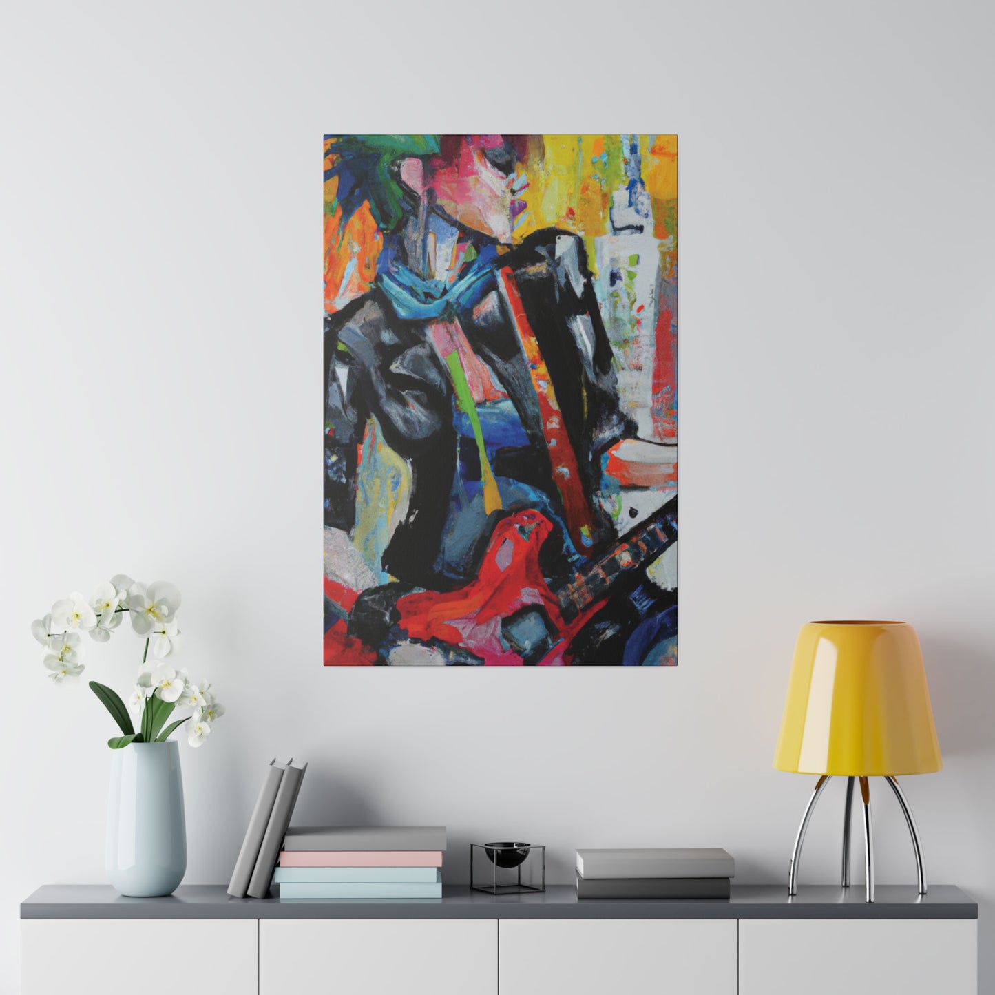 3614G - Rockstar Oil Painting Style Print | Poster | Home Decor | Wall Art | Music Art | Canvas
