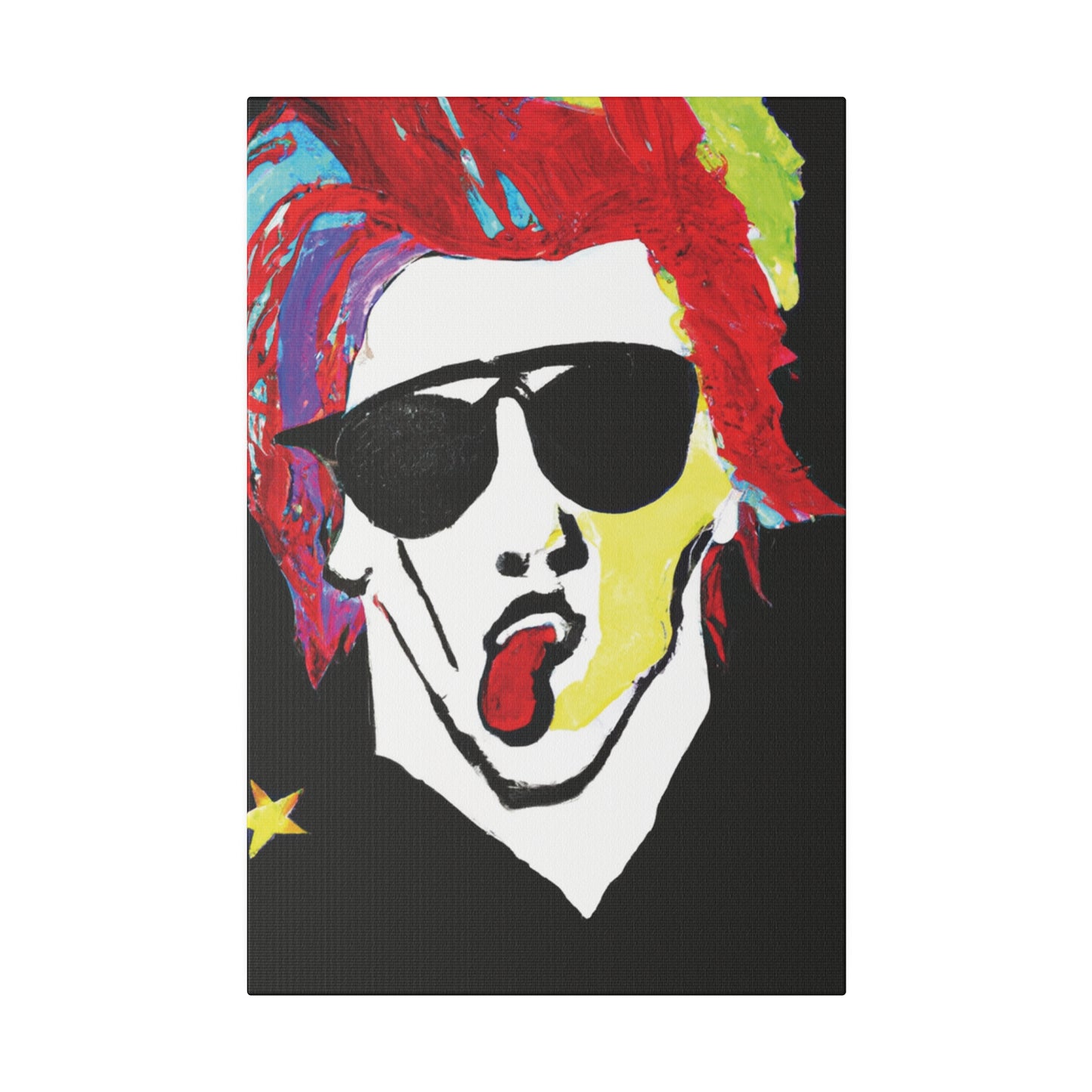 7799D - Rockstar Painting Print | Face | Abstract | Poster | Home Decor | Wall Art | Music Art | Canvas