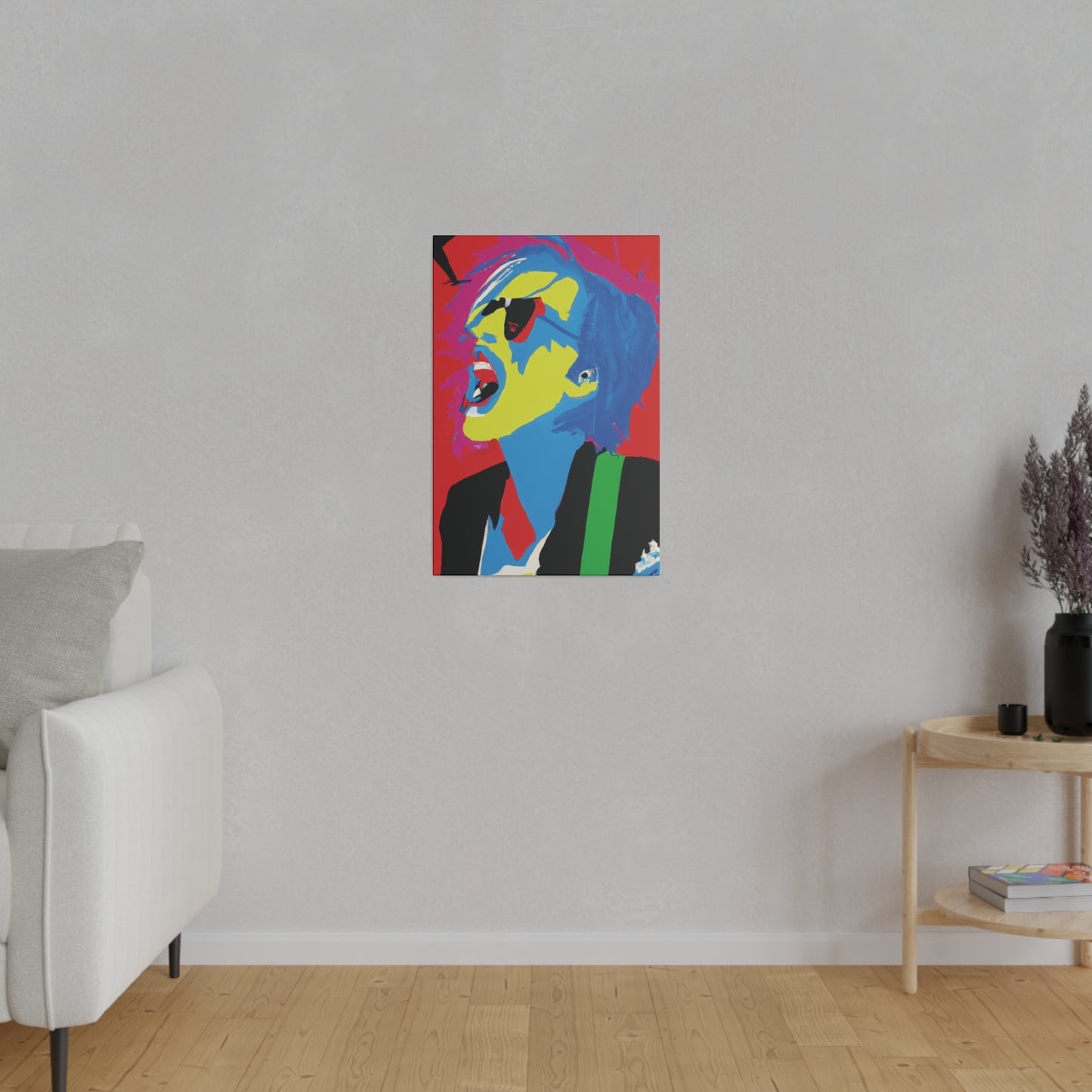 7805M - Rockstar Painting Print | Face | Abstract | Poster | Home Decor | Wall Art | Music Art | Canvas