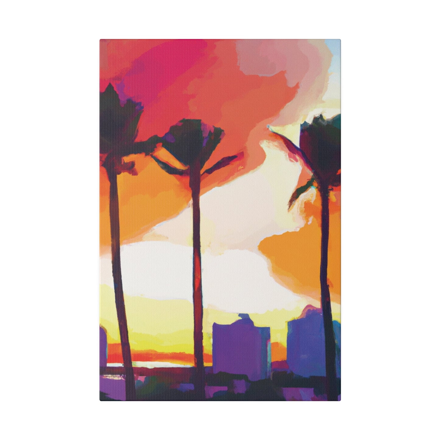 1605J - Miami Beach Sunset Painting Print | Miami | Beach | Sunset | Poster | Home Decor | Wall Art | Canvas