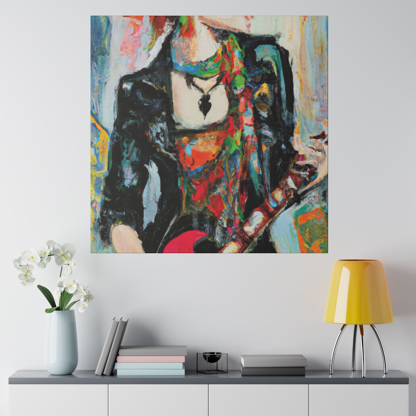 7482S - Rockstar Oil Painting Style Print | Poster | Home Decor | Wall Art | Music Art | Canvas