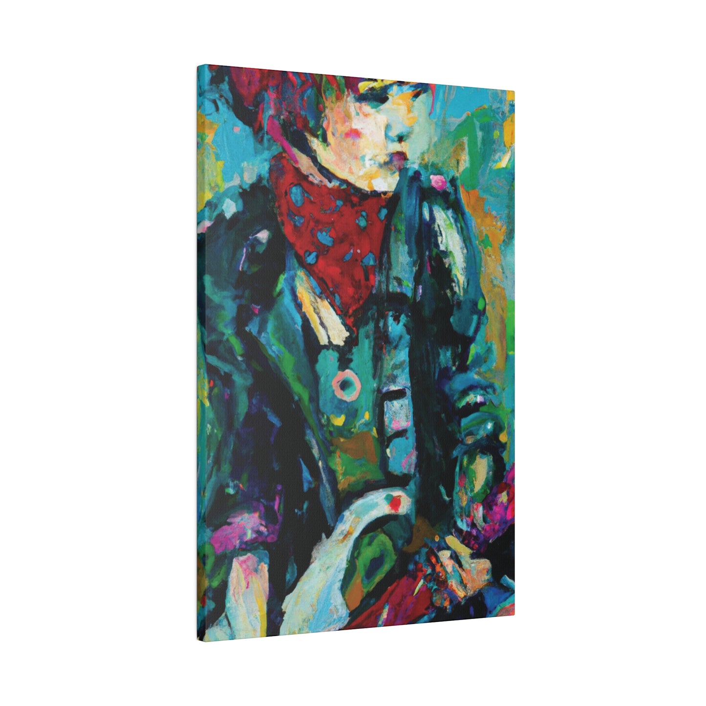 7263A - Rockstar Oil Painting Style Print | Poster | Home Decor | Wall Art | Music Art | Canvas