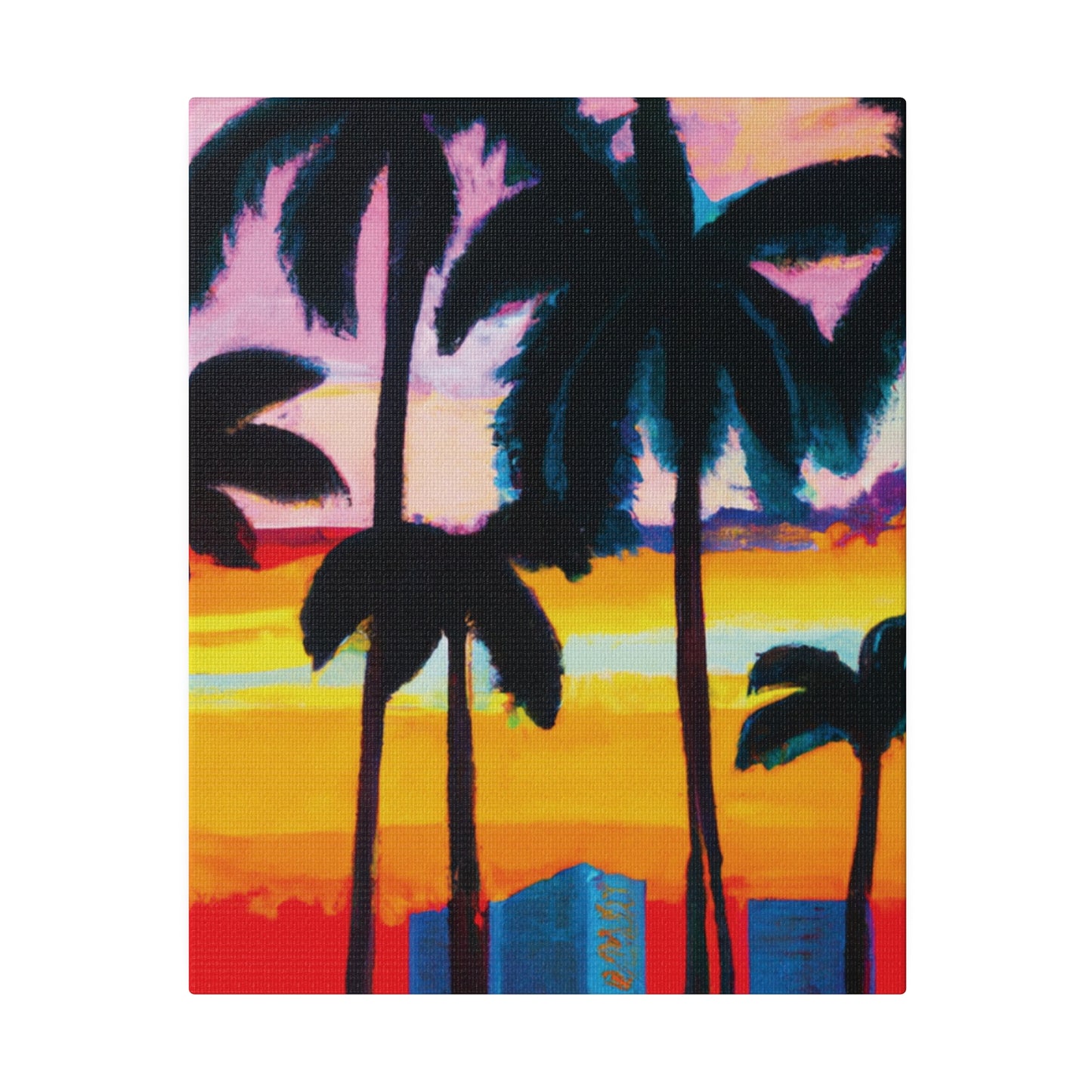 6891Y - Miami Beach Sunset Painting Print | Miami | Beach | Sunset | Poster | Home Decor | Wall Art | Canvas