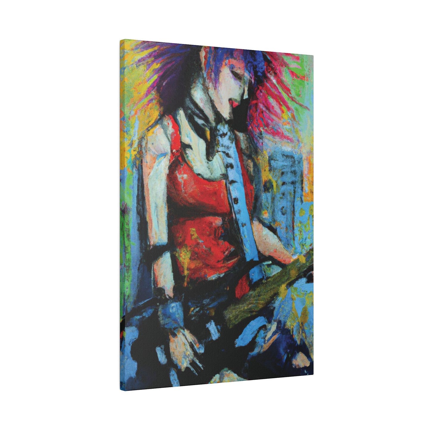 8424V - Rockstar Oil Painting Style Print | Poster | Home Decor | Wall Art | Music Art | Canvas