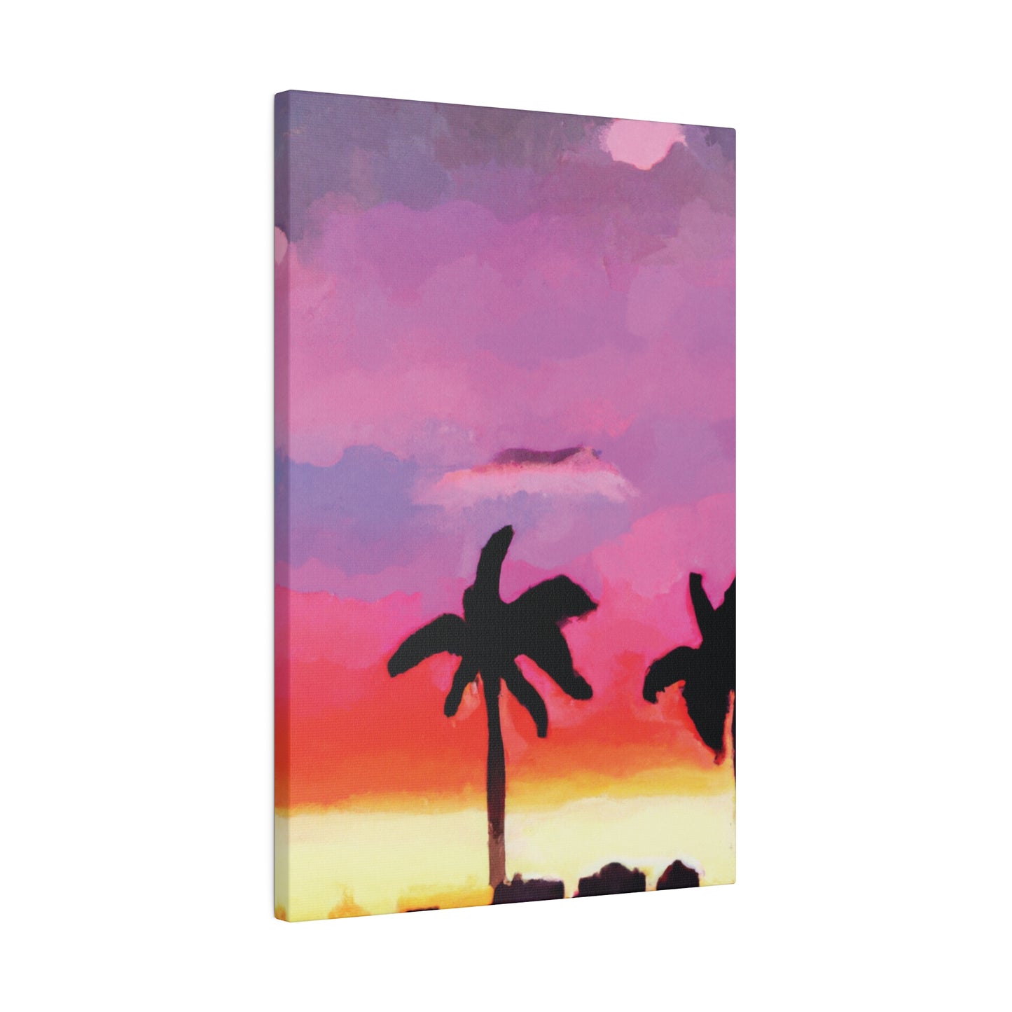 4393K - Miami Beach Sunset Painting Print | Miami | Beach | Sunset | Poster | Home Decor | Wall Art | Canvas