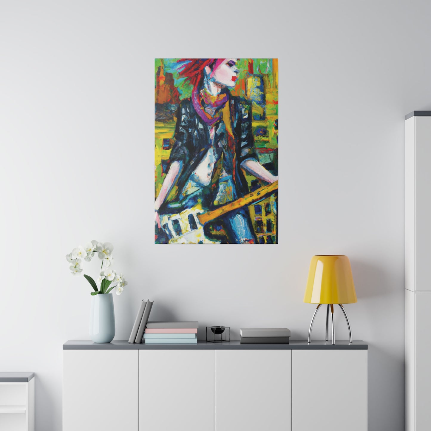 3589A - Rockstar Oil Painting Style Print | Poster | Home Decor | Wall Art | Music Art | Canvas