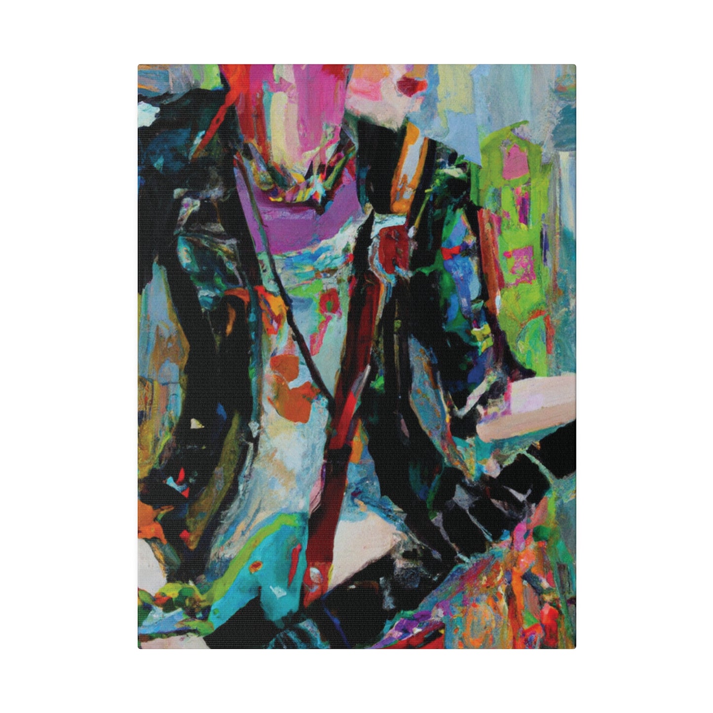 745O - Rockstar Oil Painting Style Print | Poster | Home Decor | Wall Art | Music Art | Canvas