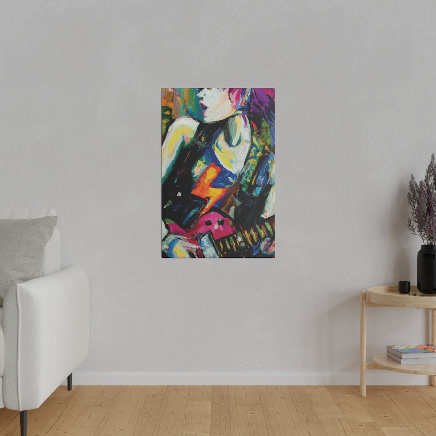 4327X - Rockstar Oil Painting Style Print | Poster | Home Decor | Wall Art | Music Art | Canvas