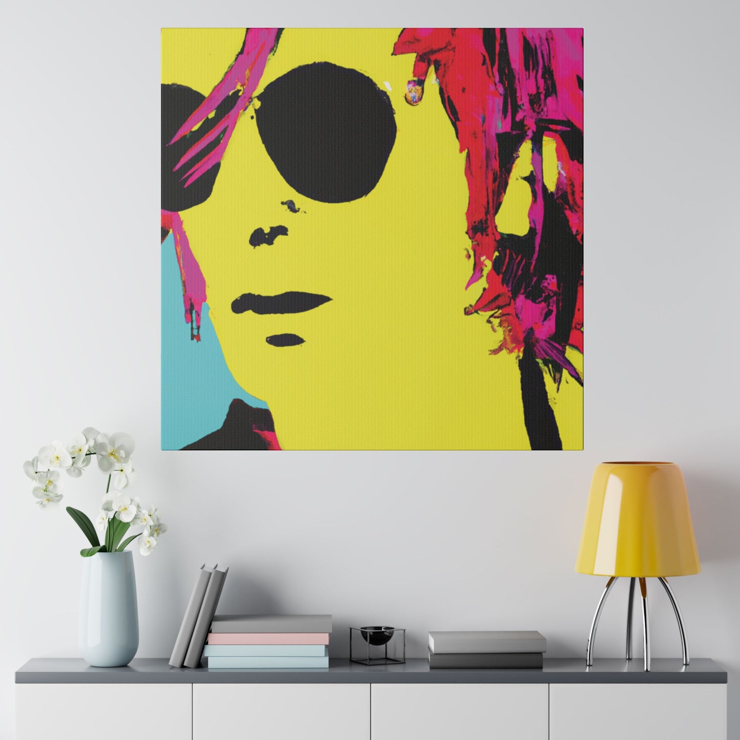 4543A - Rockstar Painting Print | Face | Abstract | Poster | Home Decor | Wall Art | Music Art | Canvas