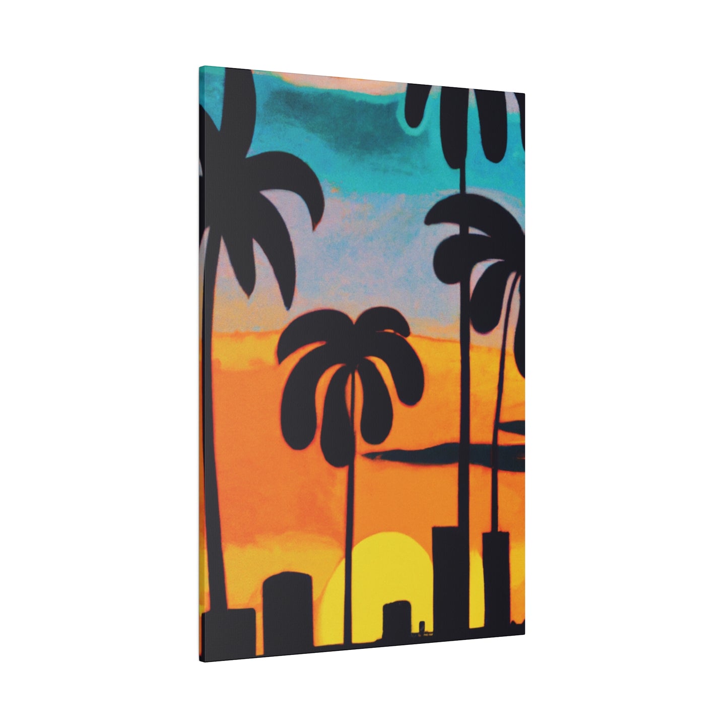 6878U - Miami Beach Sunset Painting Print | Miami | Beach | Sunset | Poster | Home Decor | Wall Art | Canvas