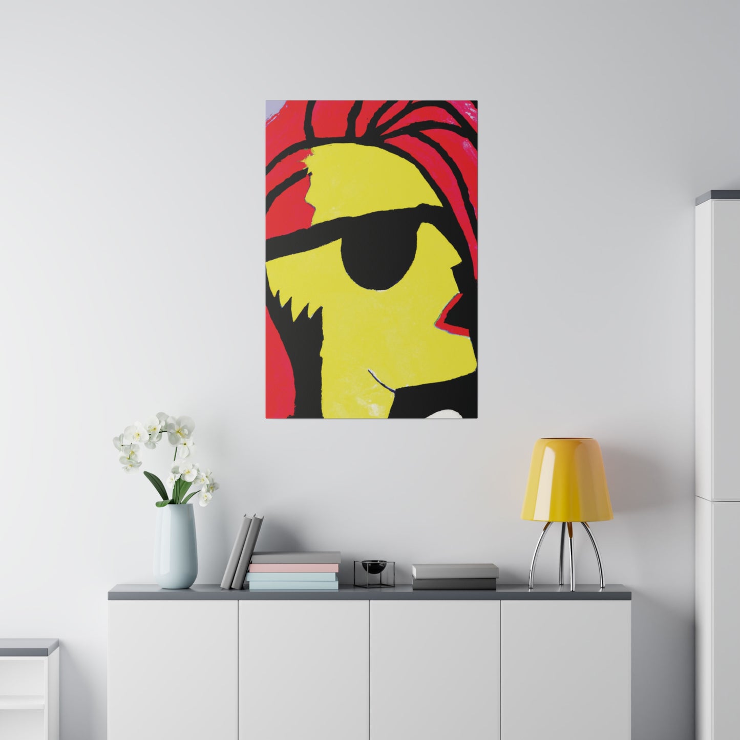 9456P - Rockstar Painting Print | Face | Abstract | Poster | Home Decor | Wall Art | Music Art | Canvas