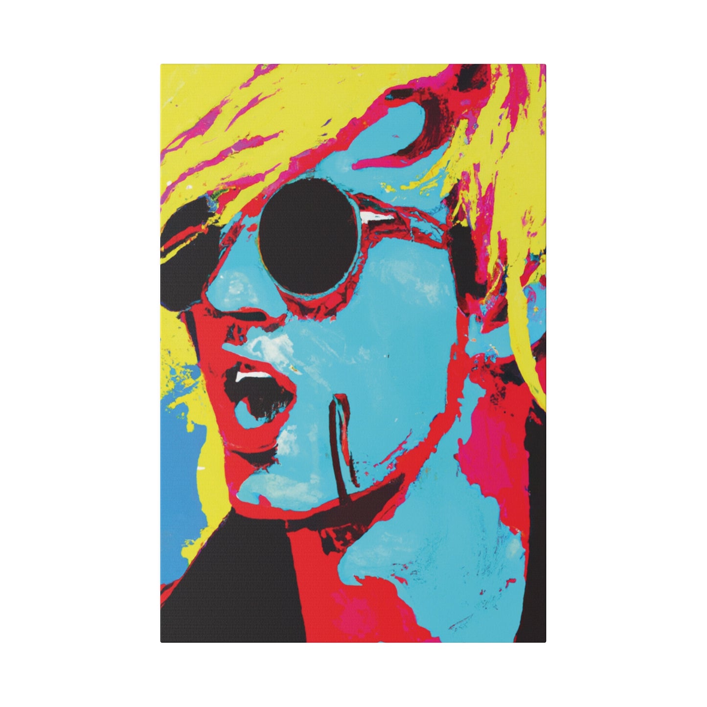 7198K - Rockstar Painting Print | Face | Abstract | Poster | Home Decor | Wall Art | Music Art | Canvas