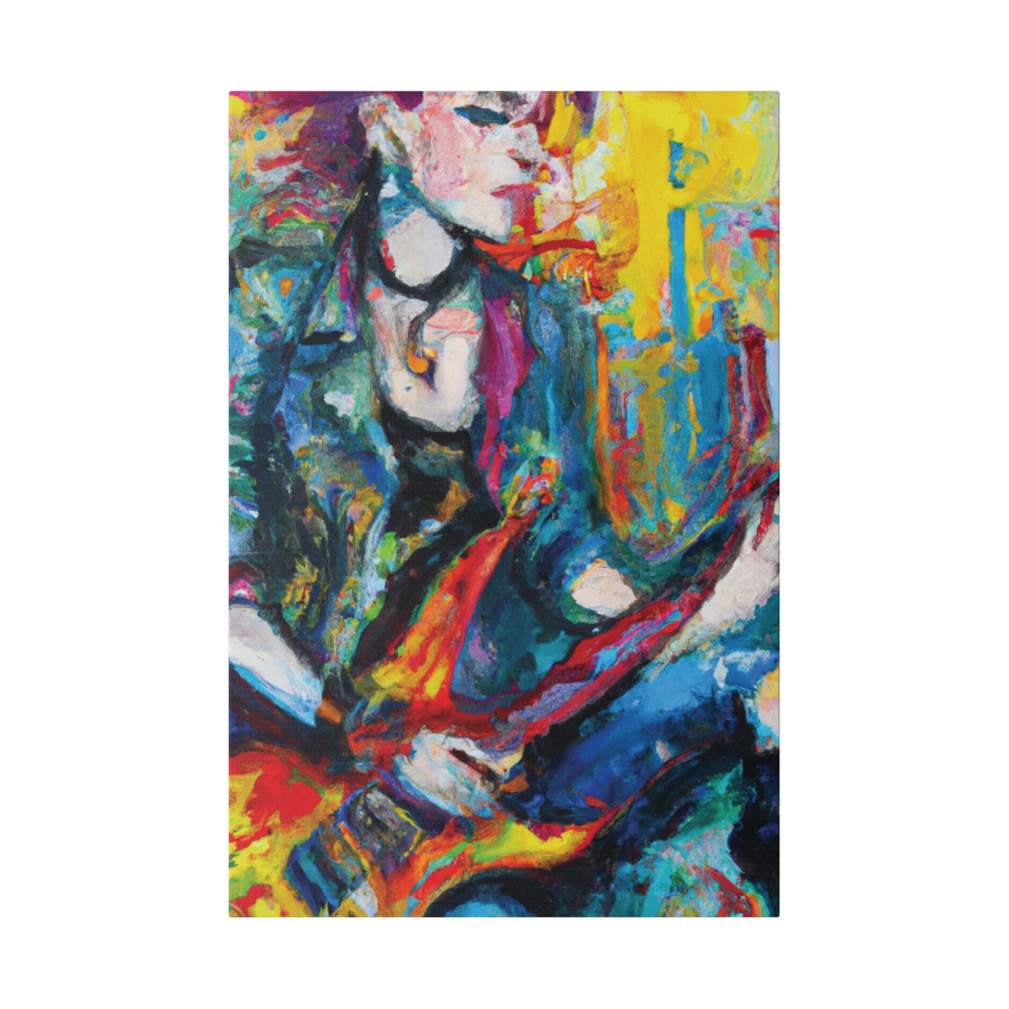 3497T - Rockstar Oil Painting Style Print | Poster | Home Decor | Wall Art | Music Art | Canvas