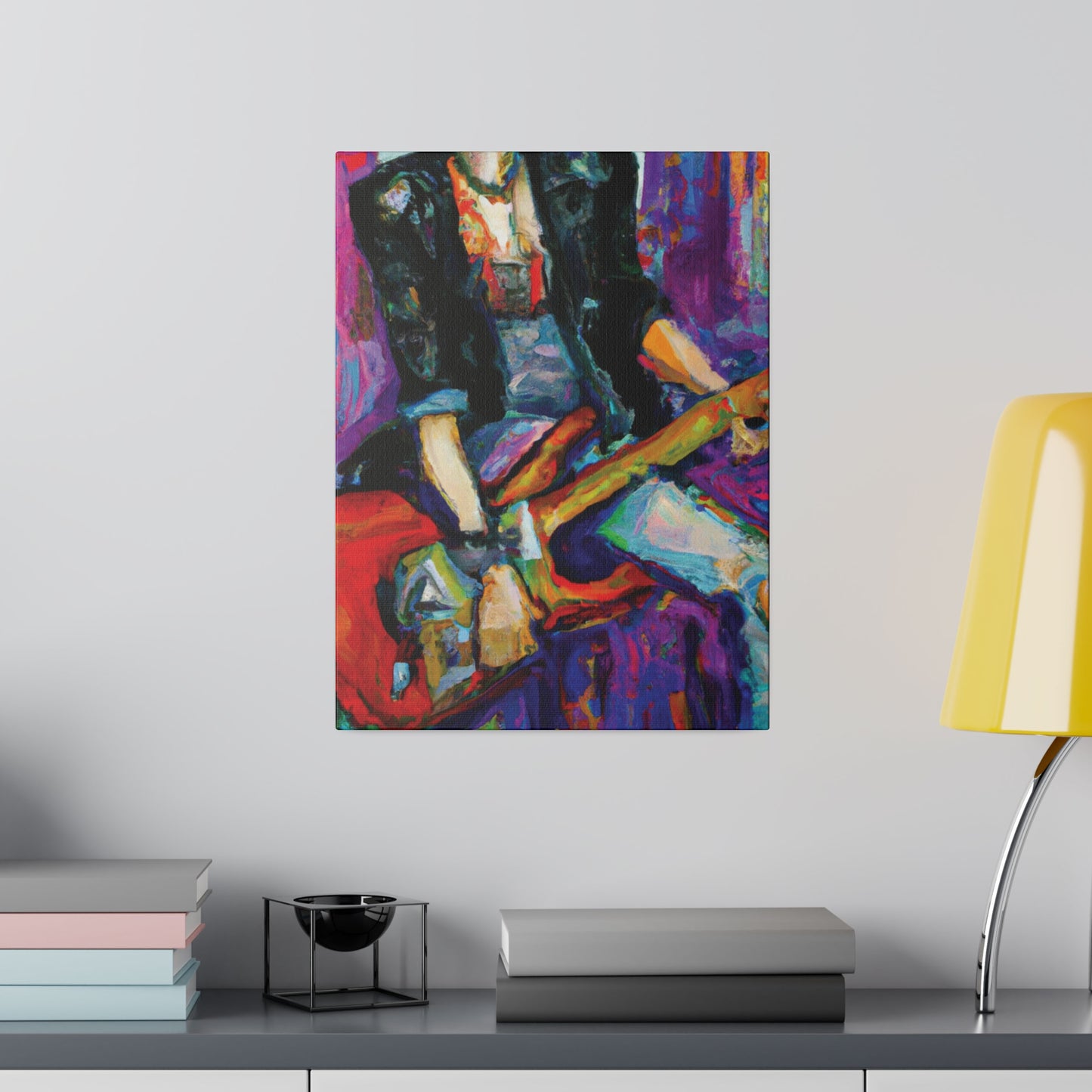 6268K - Rockstar Oil Painting Style Print | Poster | Home Decor | Wall Art | Music Art | Canvas