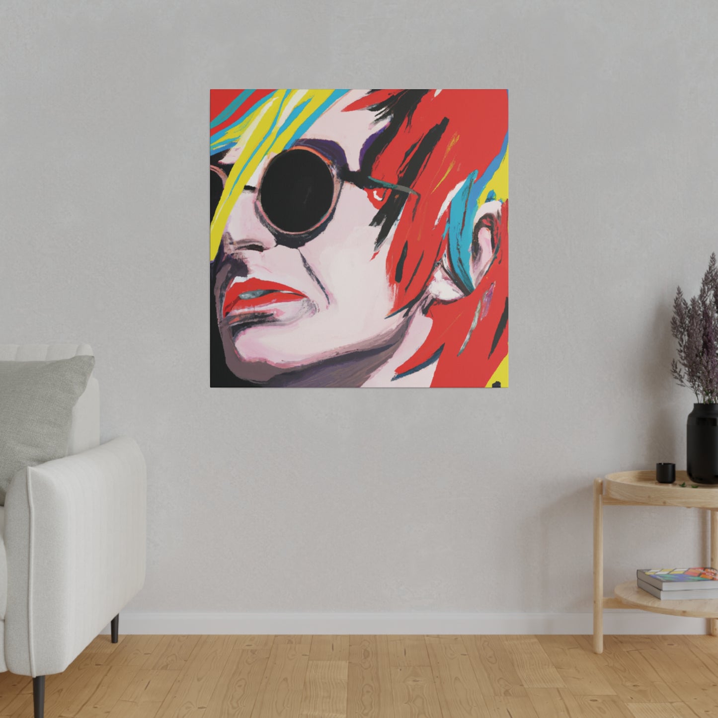 9573V - Rockstar Painting Print | Face | Abstract | Poster | Home Decor | Wall Art | Music Art | Canvas