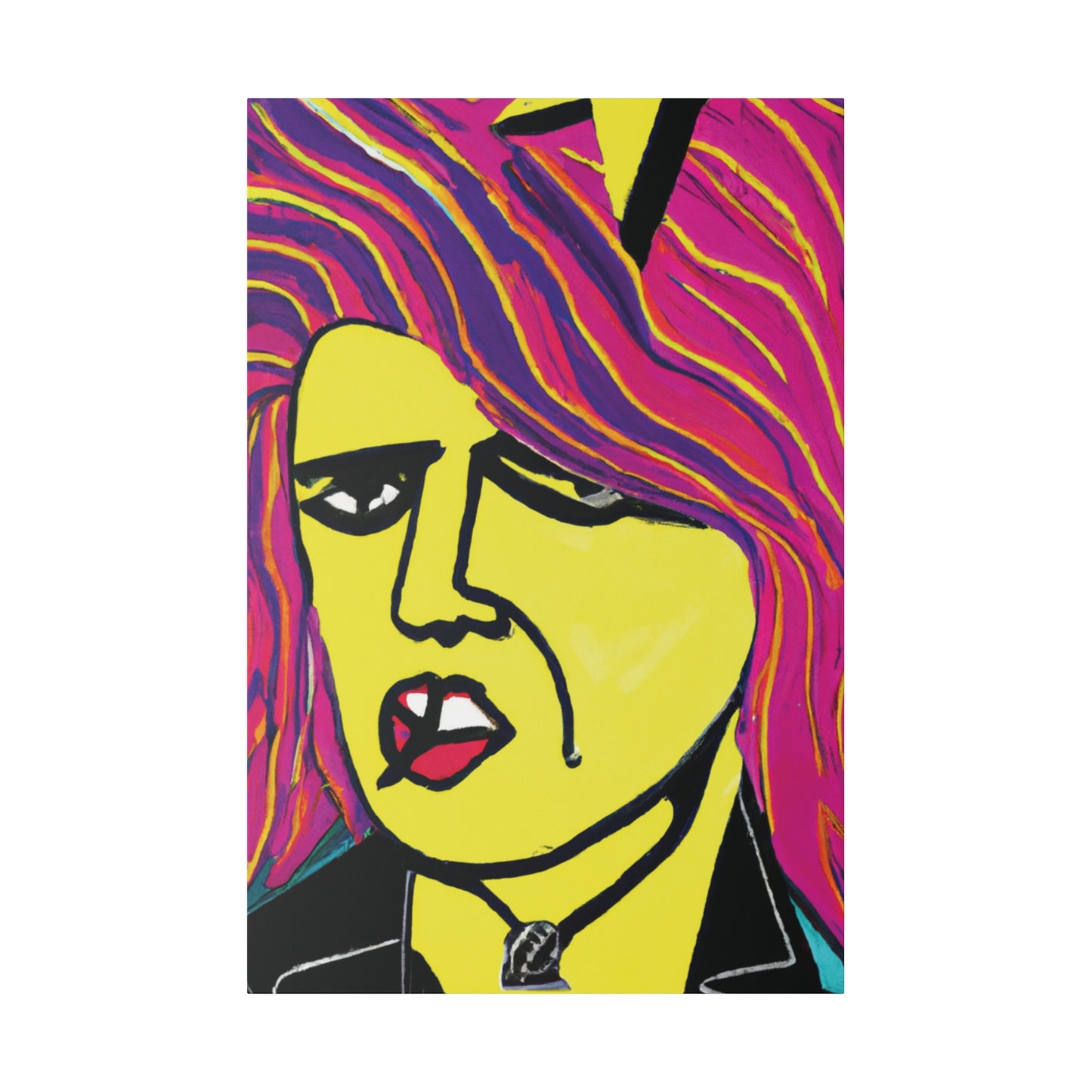 6639Q - Rockstar Painting Print | Face | Abstract | Poster | Home Decor | Wall Art | Music Art | Canvas