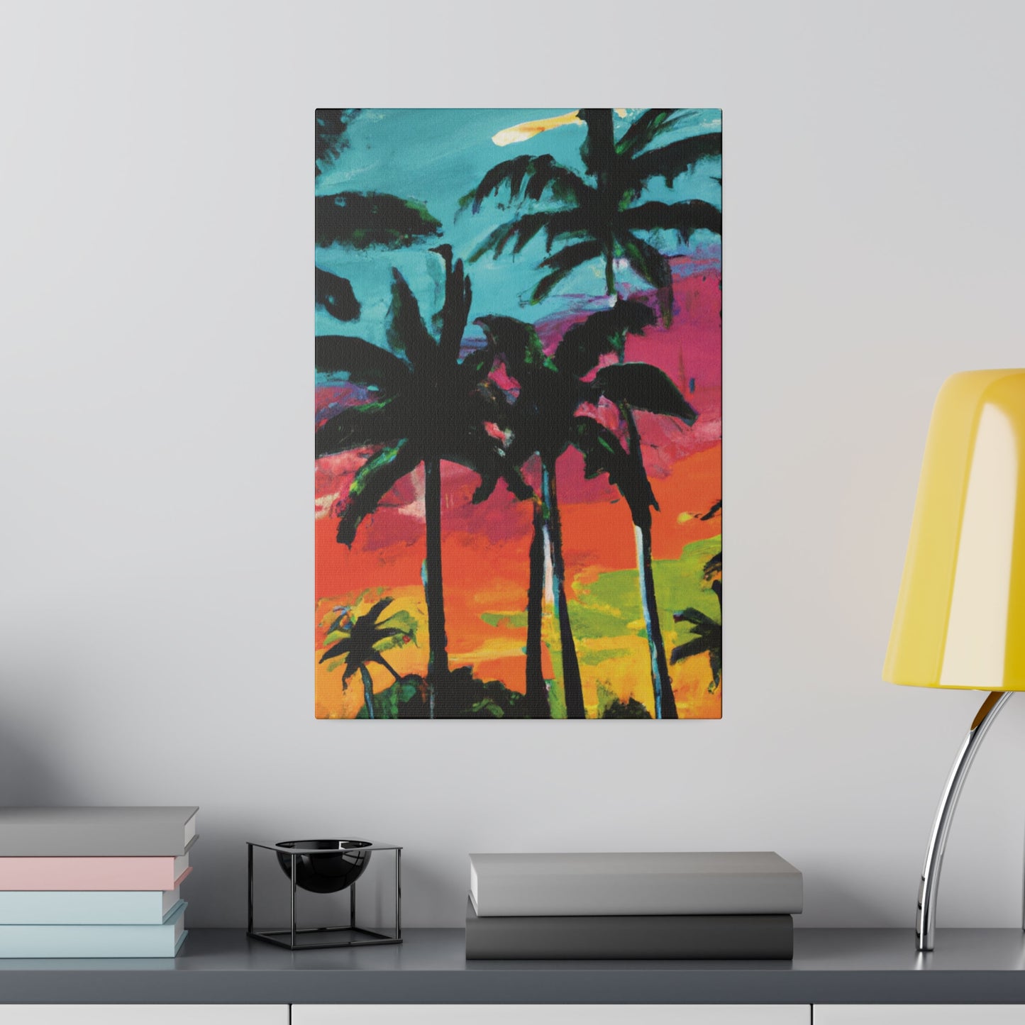 9761F - Miami Beach Sunset Painting Print | Miami | Beach | Sunset | Poster | Home Decor | Wall Art | Canvas