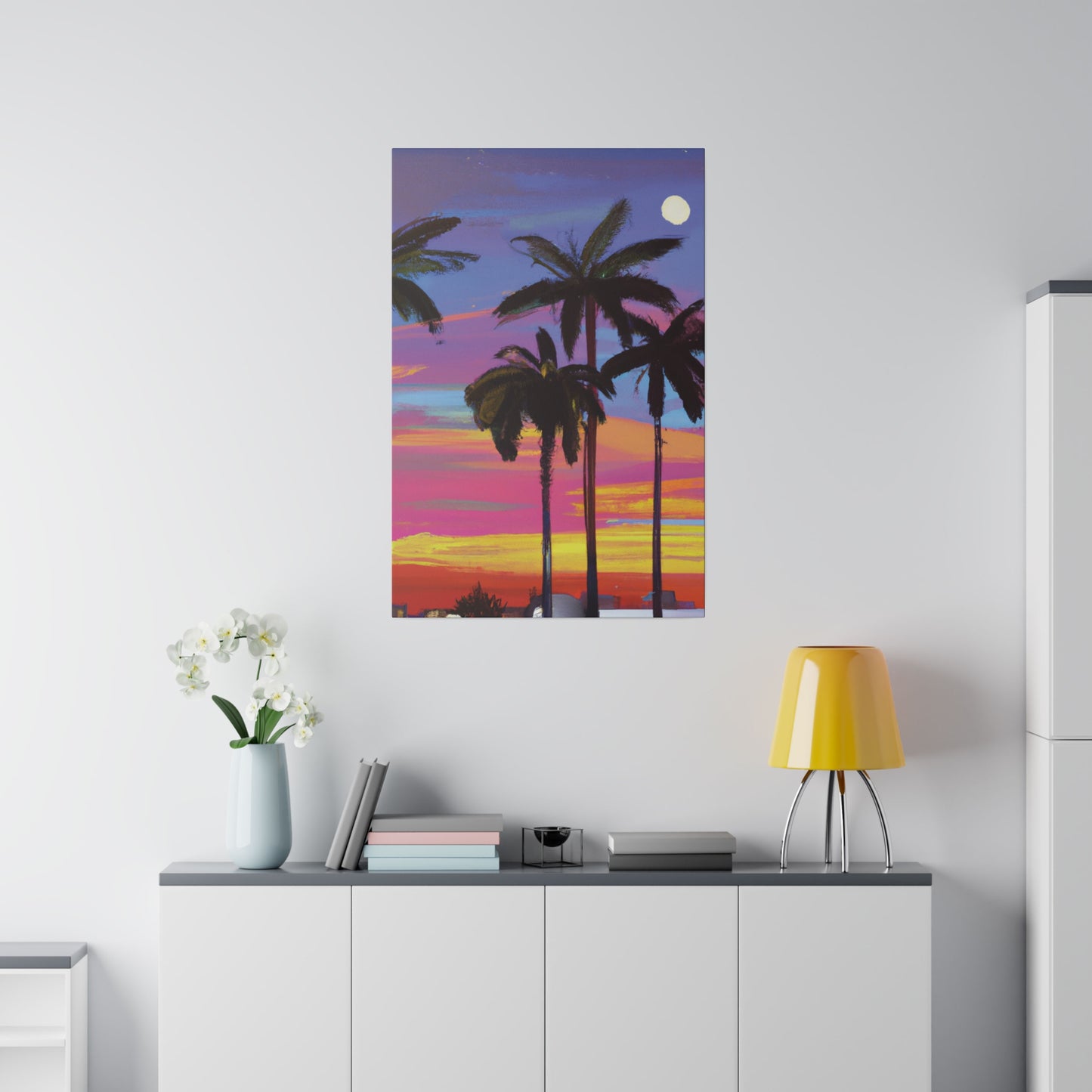 4360Y - Miami Beach Sunset Painting Print | Miami | Beach | Sunset | Poster | Home Decor | Wall Art | Canvas