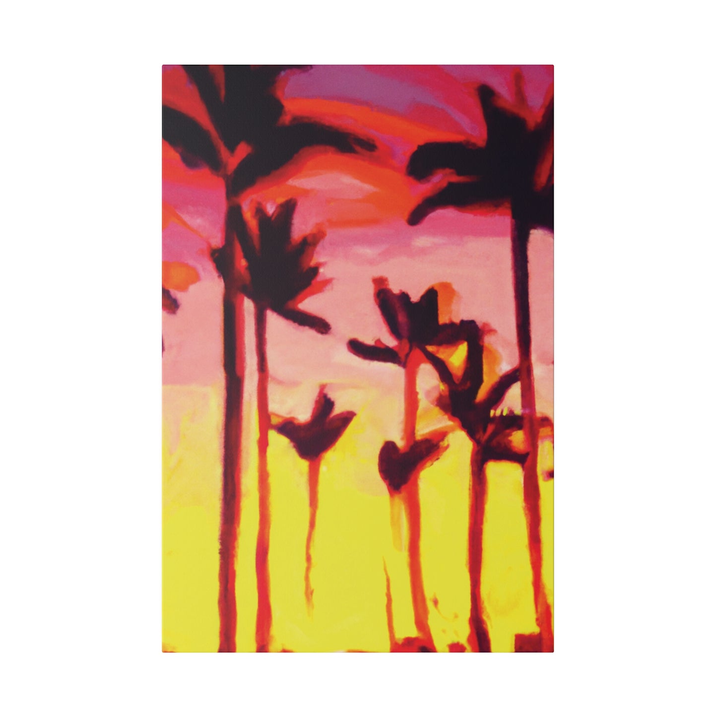 2249A - Miami Beach Sunset Painting Print | Miami | Beach | Sunset | Poster | Home Decor | Wall Art | Canvas