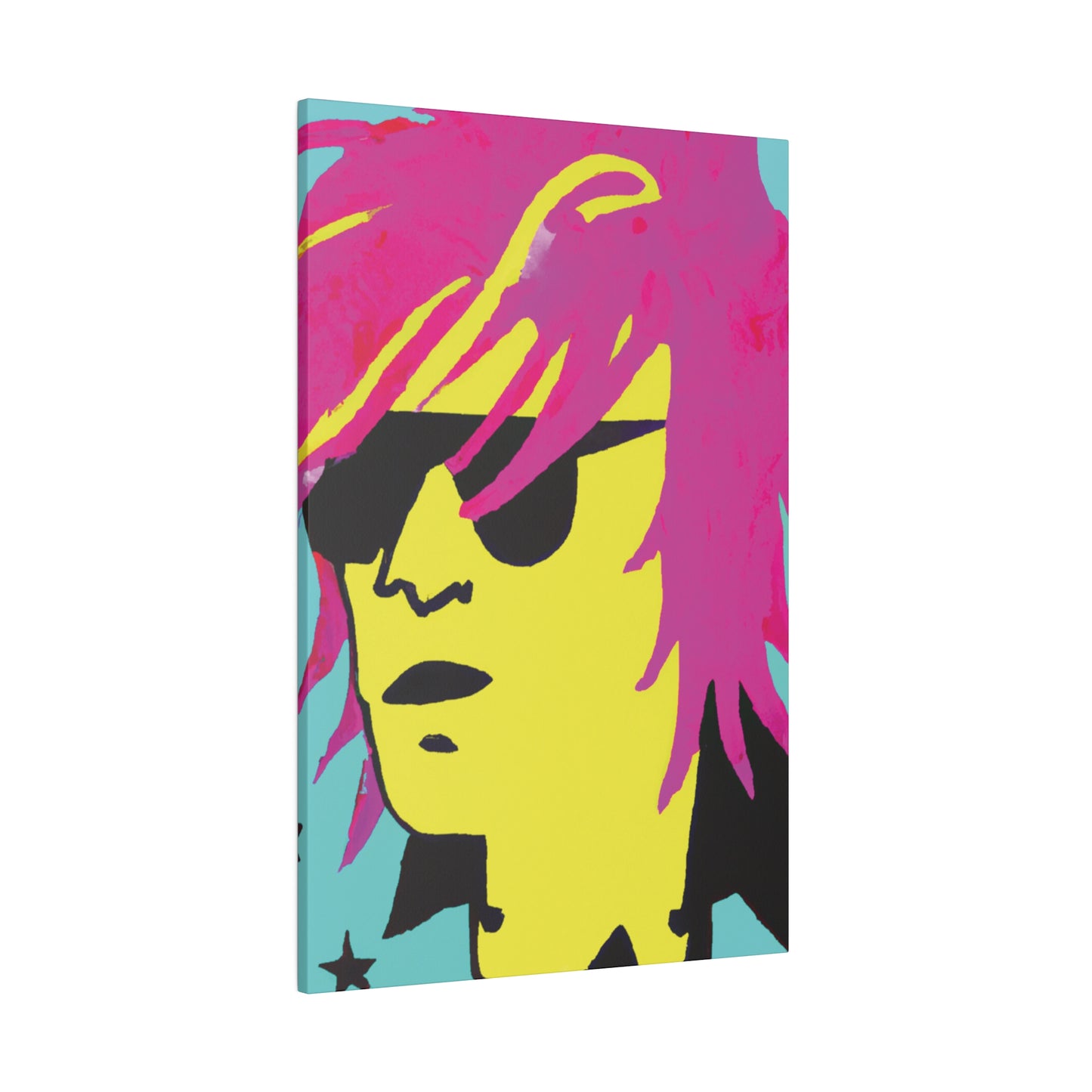 7462L - Rockstar Painting Print | Face | Abstract | Poster | Home Decor | Wall Art | Music Art | Canvas